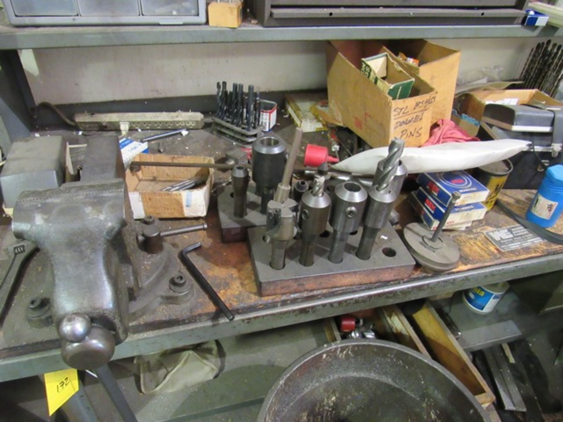 Shop Table, Includes Vice, Rigging Fee: $50 - Image 3 of 3