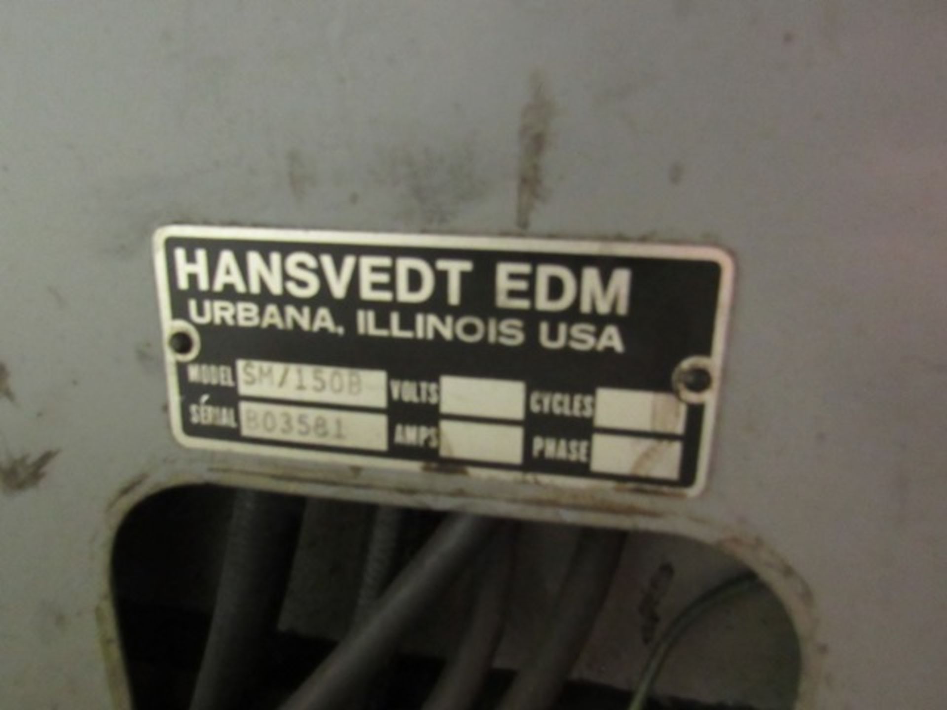 Hansvedt EDM Machine, Model #SM-150B, Rigging Fee: $550 - Image 5 of 6