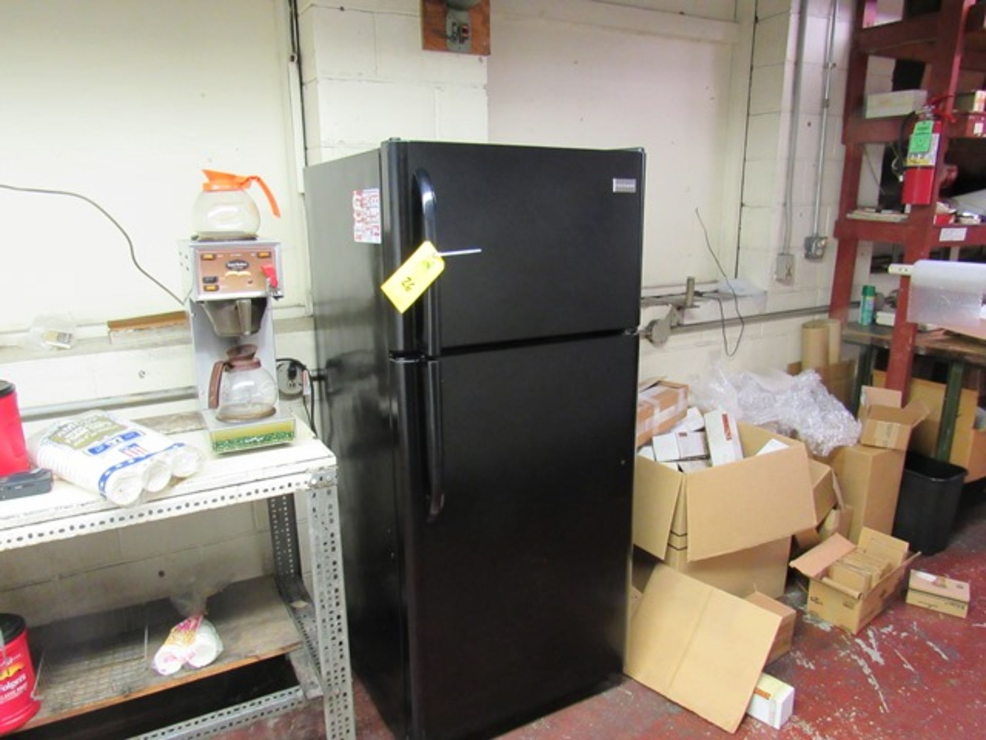 Black Frididaire Refridgerator, Rigging Fee: $75