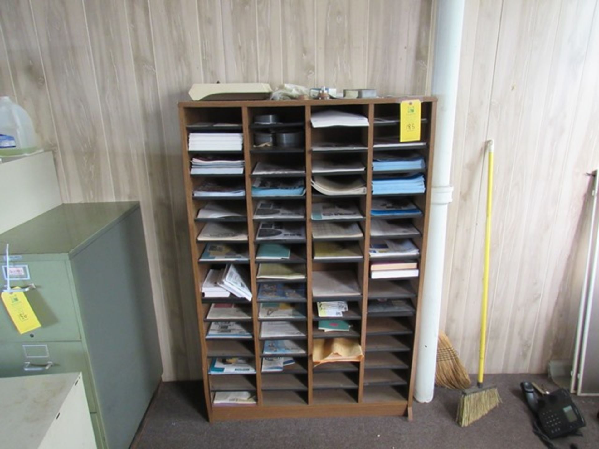 Wood Storage Cabinet, Approx. 40in. L x 60in. T, Rigging Fee: $50