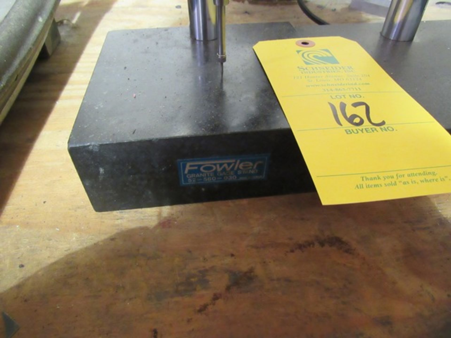 Qty. 2 Fowler Granite Gage Stands, Rigging Fee: $25 - Image 2 of 3