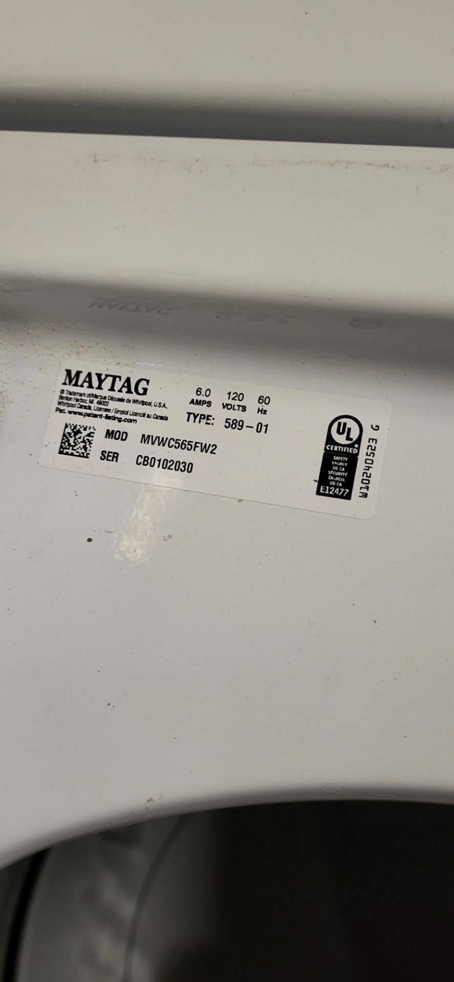 Lot of Maytag Washer and Dryer ***BIDDER NOTE -- Rigging fee of  $95  to be added to winning bidders - Image 5 of 7