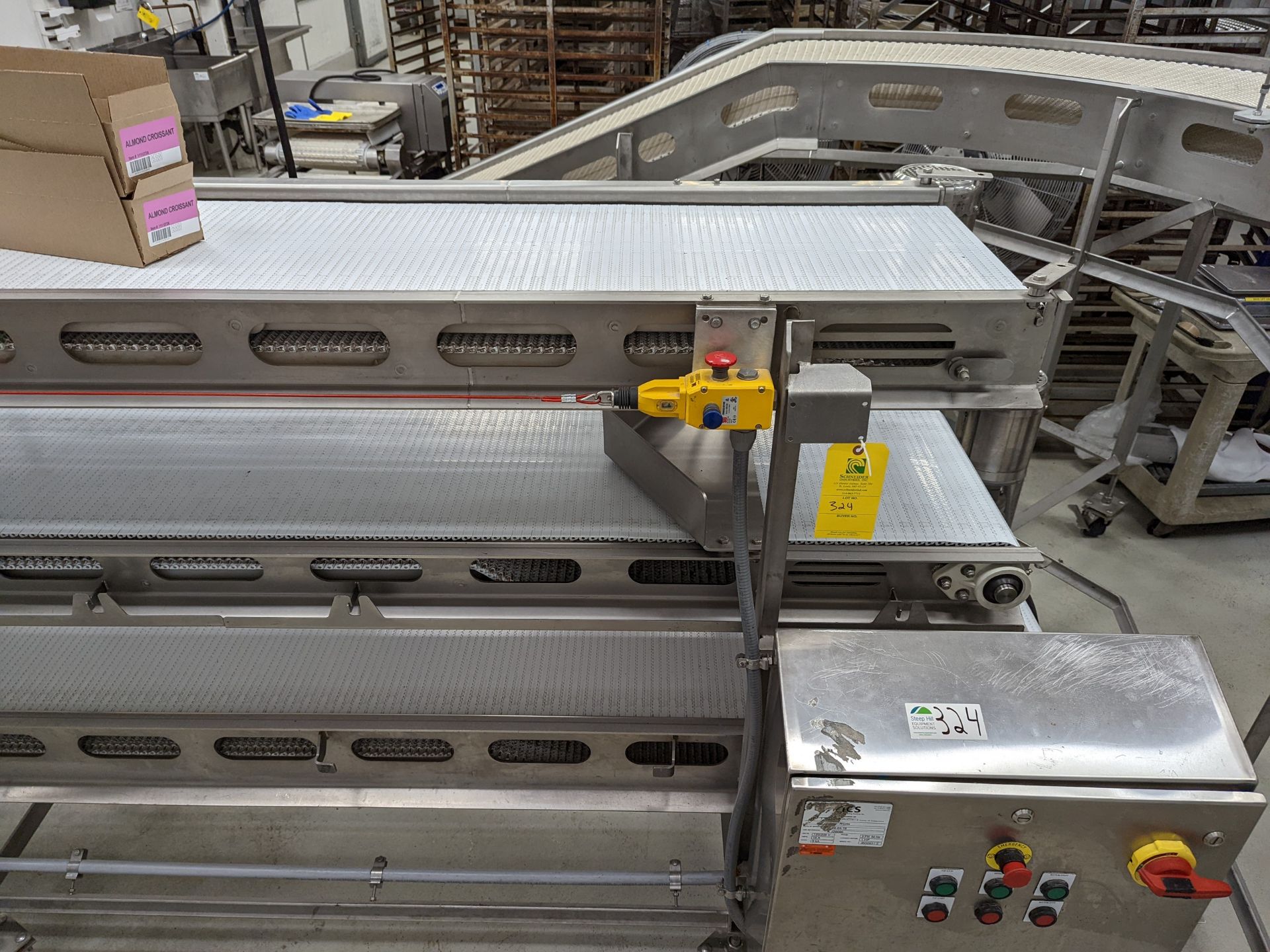 3 Level Packing Conveyor, each section approx 10ft long, 18in wide belt - Image 2 of 8