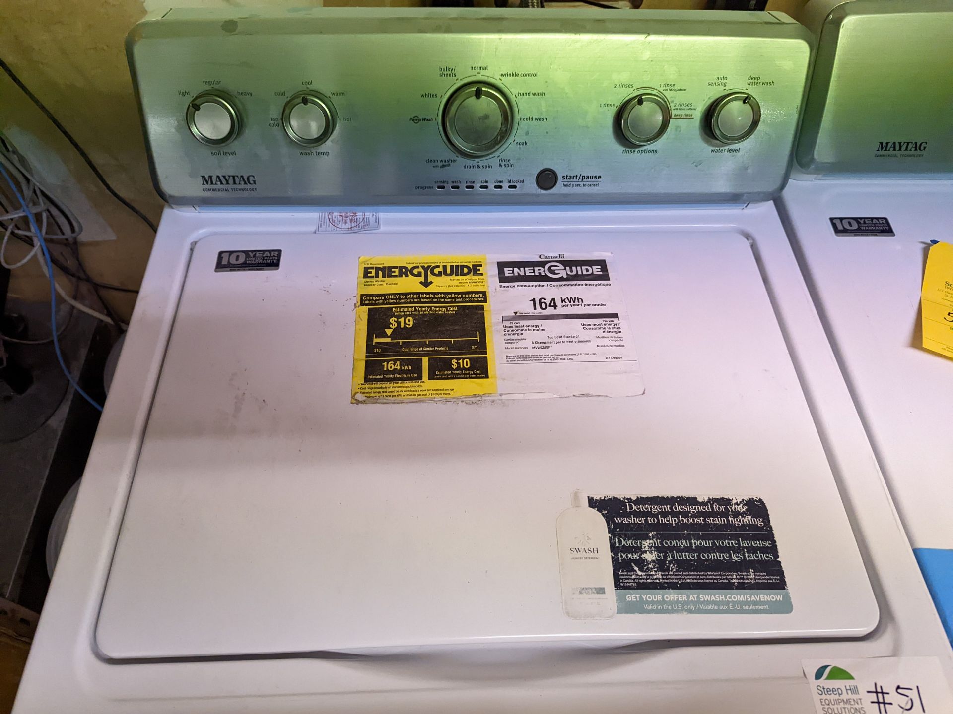 Lot of Maytag Washer and Dryer ***BIDDER NOTE -- Rigging fee of  $95  to be added to winning bidders - Image 2 of 7