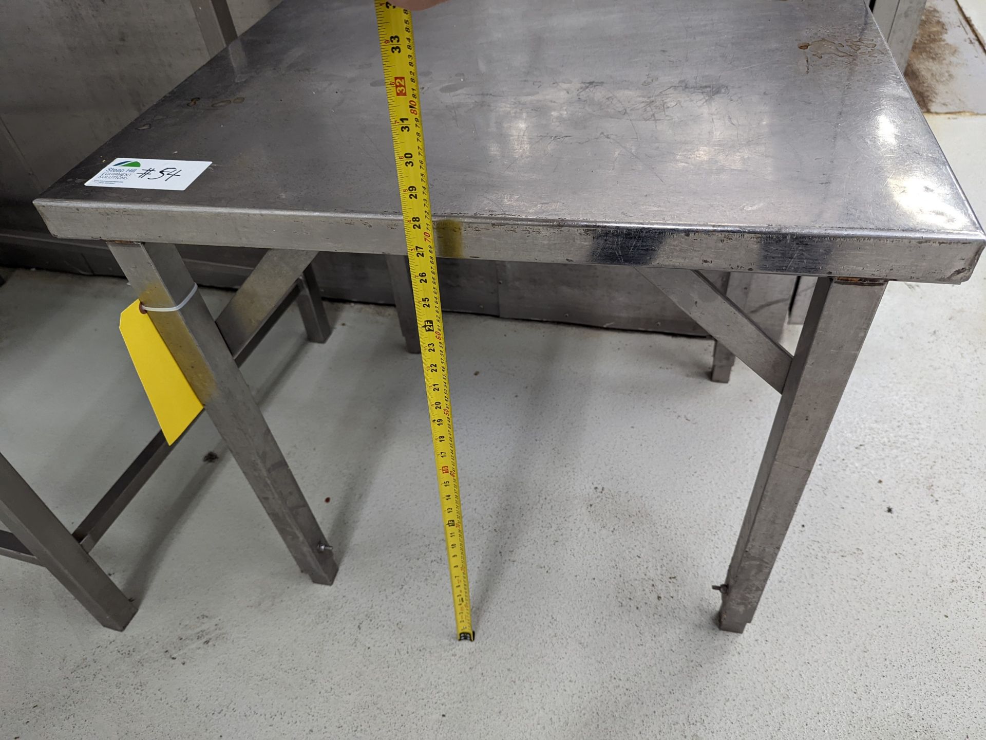 Stainless Table with adjustable legs, 30x24x27 - Image 7 of 7