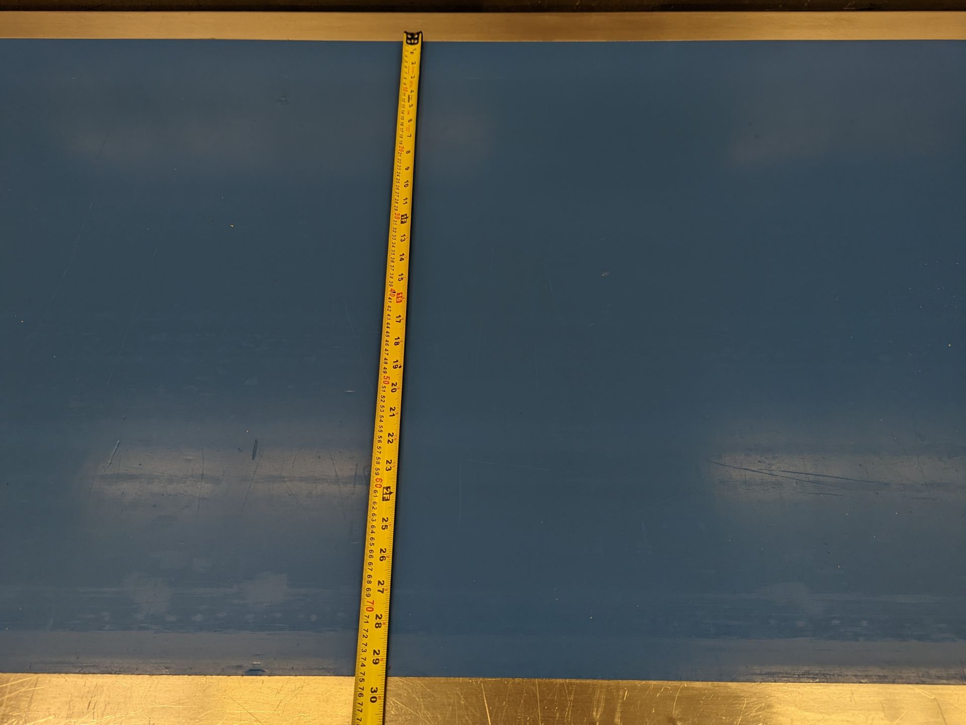 Conveyor, Blue Food Grade Belt, belt 17.5ft long, 30in wide ***BIDDER NOTE -- Rigging fee of  $ - Image 4 of 13