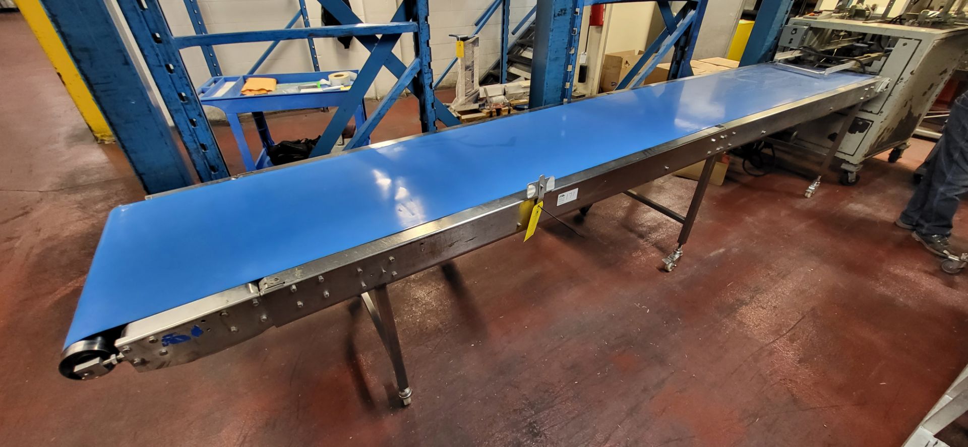 Blue Conveyor, Belt 187"L x 27" W, with VFD and 1/2HP motor - Image 2 of 6