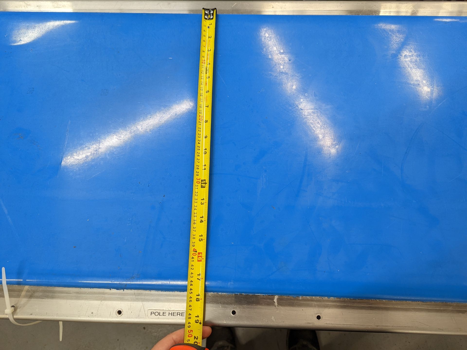 Blue Belt Conveyor, 98x26x37 - Image 3 of 4