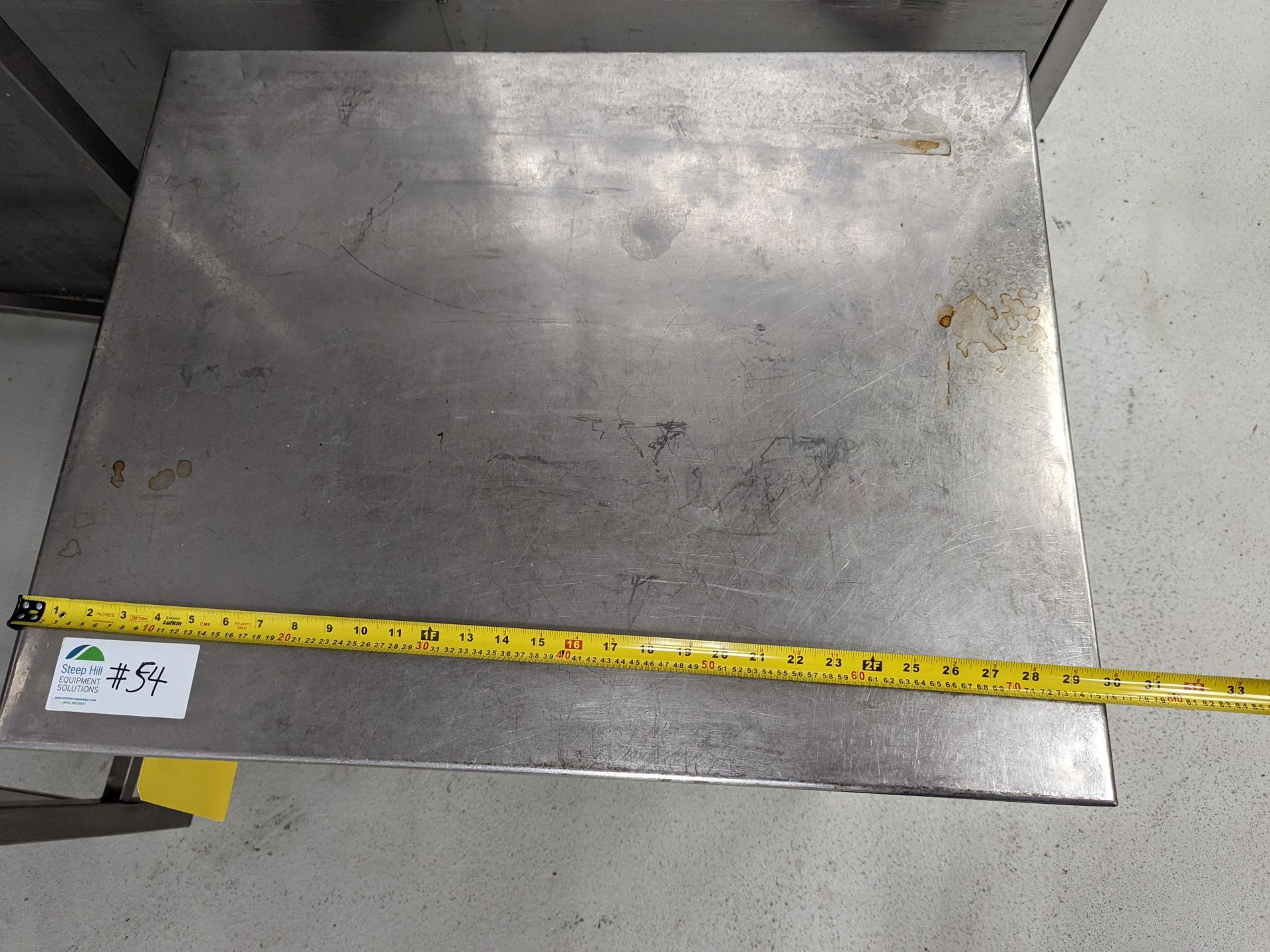 Stainless Table with adjustable legs, 30x24x27 - Image 6 of 7