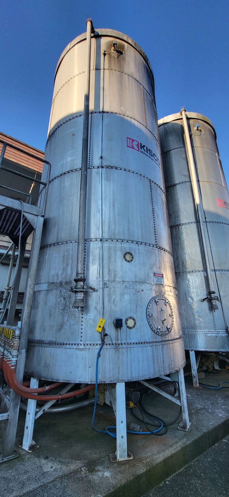 Kisco Flour Silo, 32,000LB Capacity, Aluminum