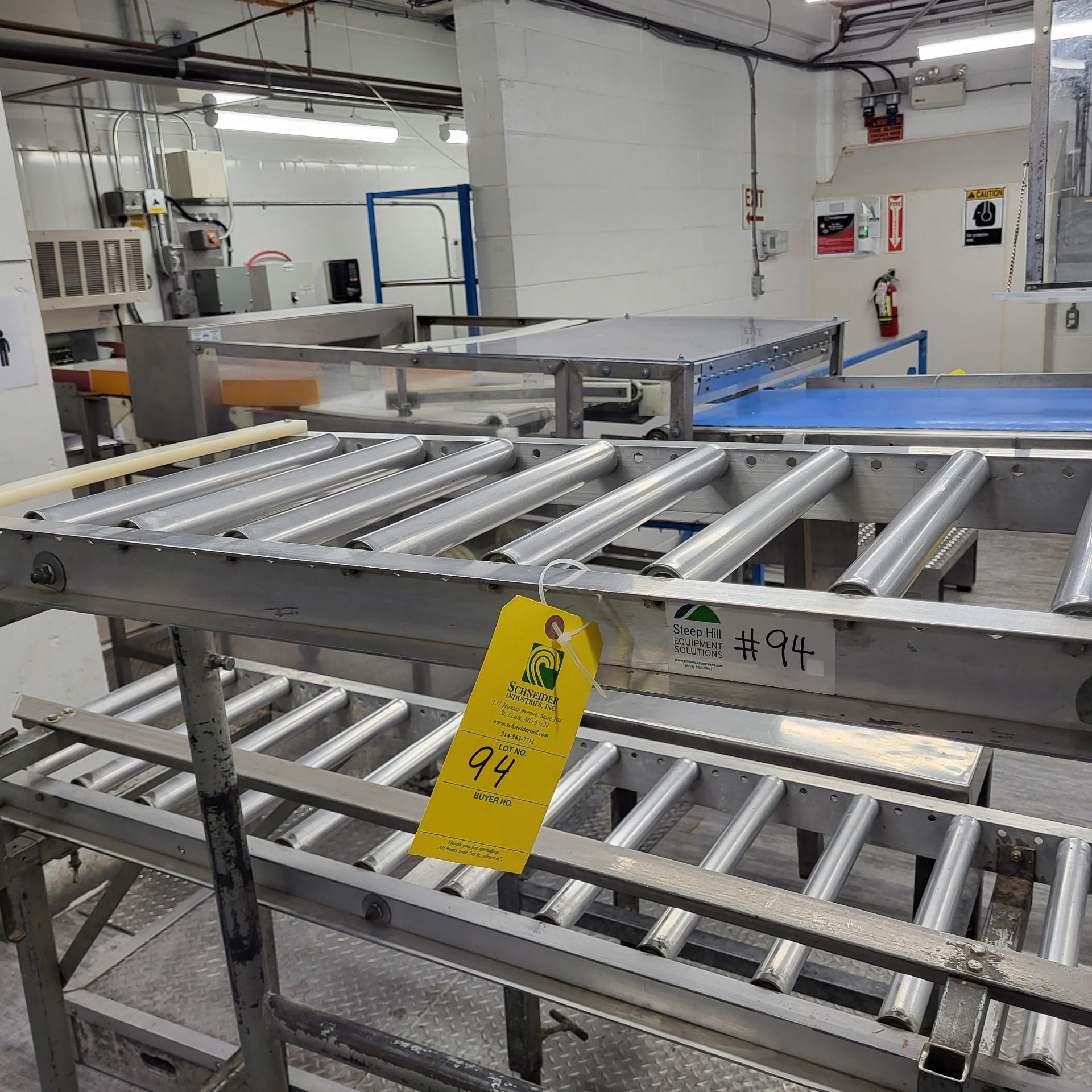 Gravity Roller Conveyor ***BIDDER NOTE -- Rigging fee of  $30  to be added to winning bidders