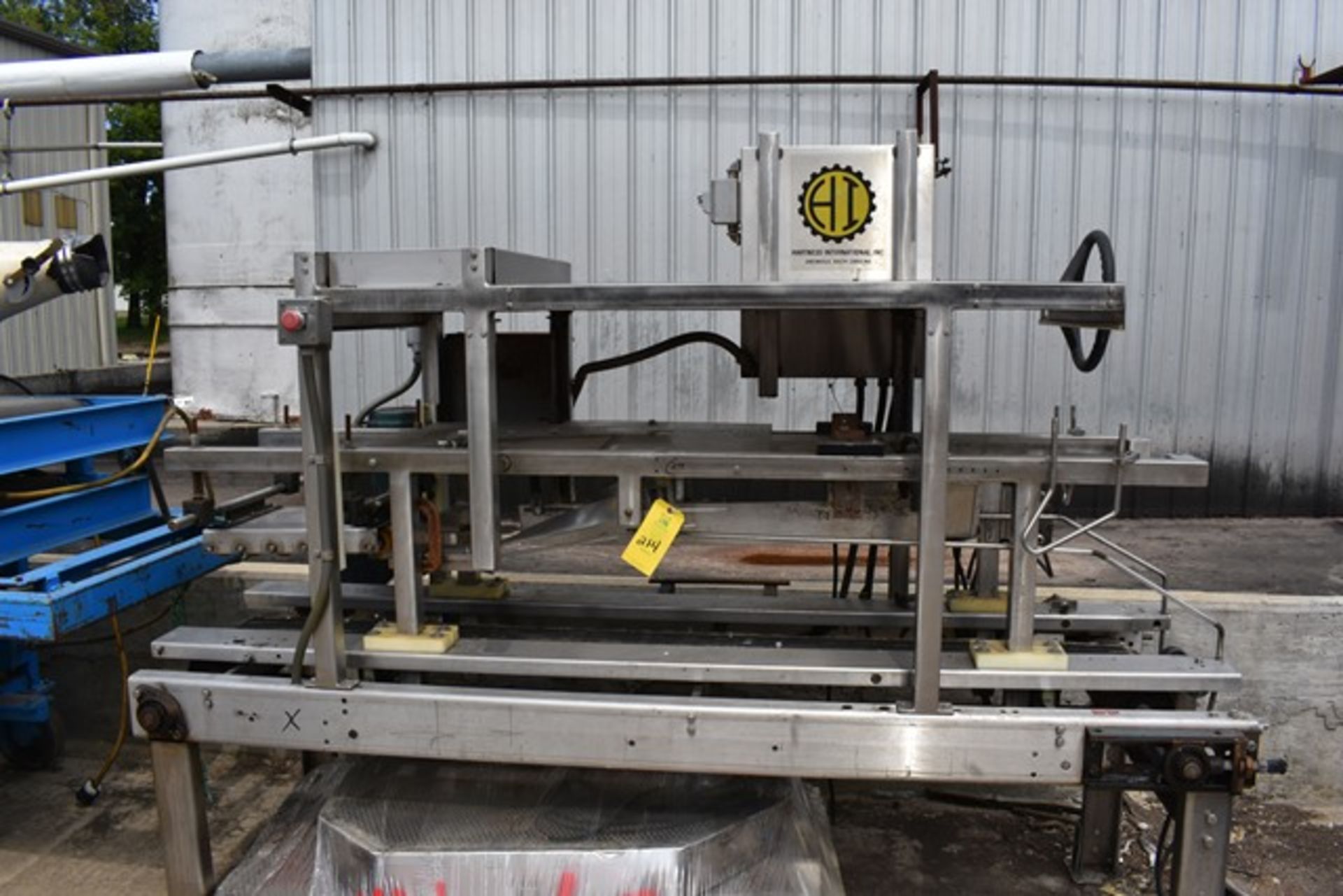 Hartness International Belt Conveyor, 8' Length, Stainless Steel Frame. Rigging/Loading Fee: $25