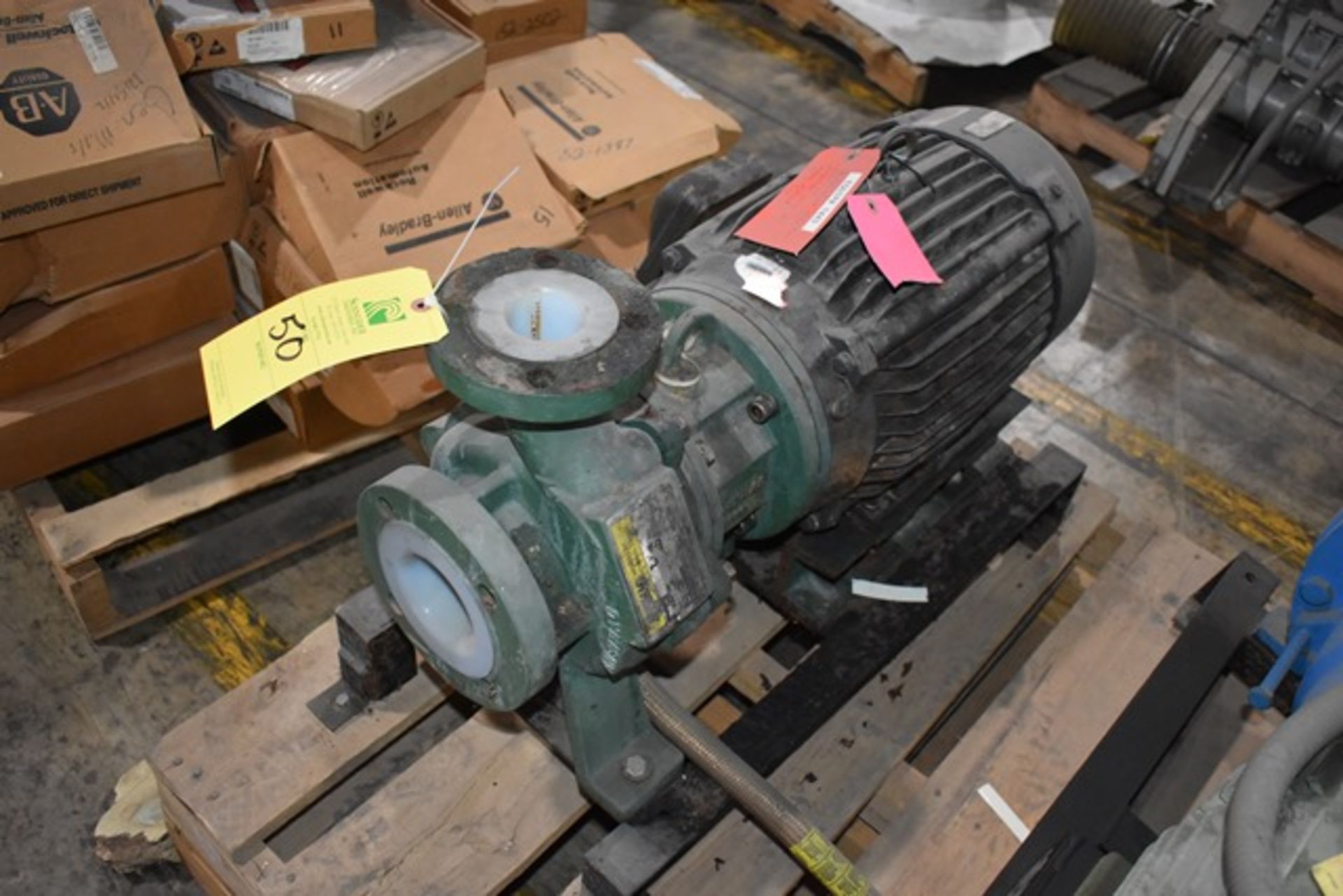 Baldor 10 HP Motor and Ansimag Pump. Rigging/Loading Fee: $25