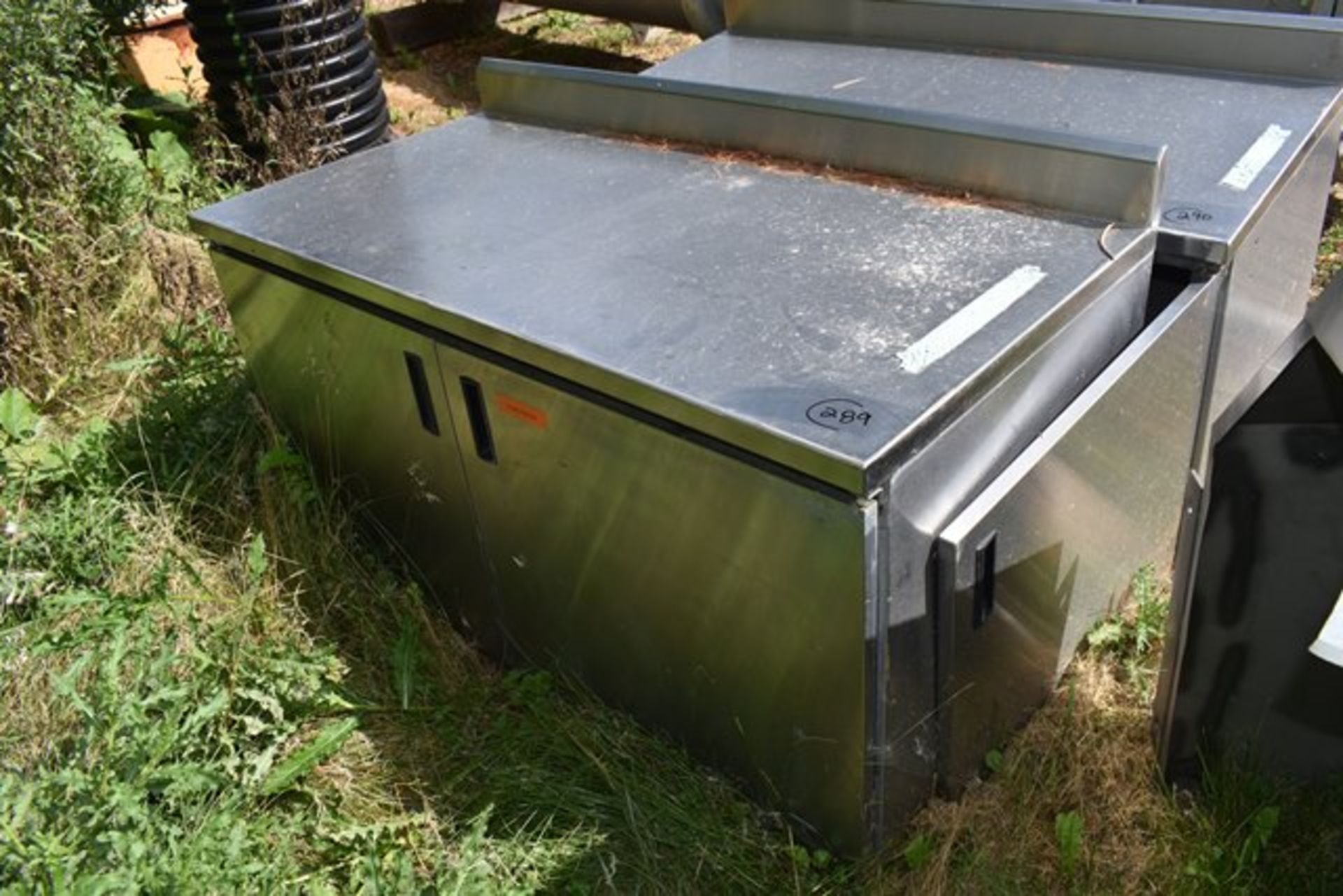 Stainless Steel Table w/2 Door Storage, 60" x 29". Rigging/Loading Fee: $25 (Located in Cambria, WI