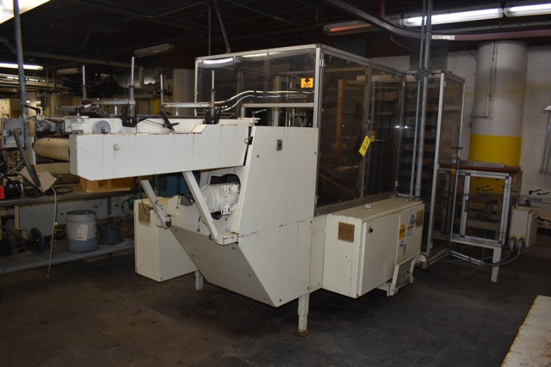 Package Machinery vertical case packer, model Dyna Pak-S28, s/n 10446, 1.5hp max, shelf speed @ 1-8,