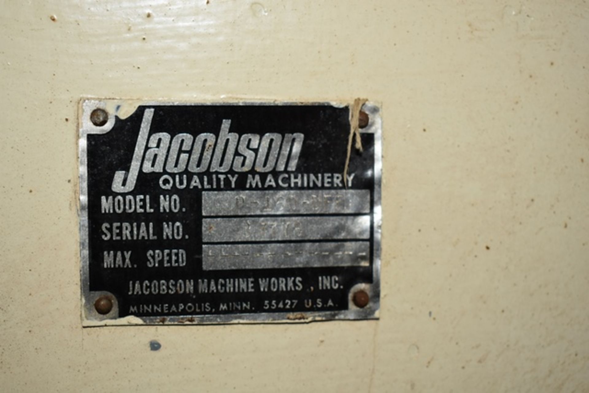 Jacobson hammermill, model P-160-DFF, s/n 3778, with 4" dia screw feeder, 10hp drive @ 9:95 - Image 3 of 4