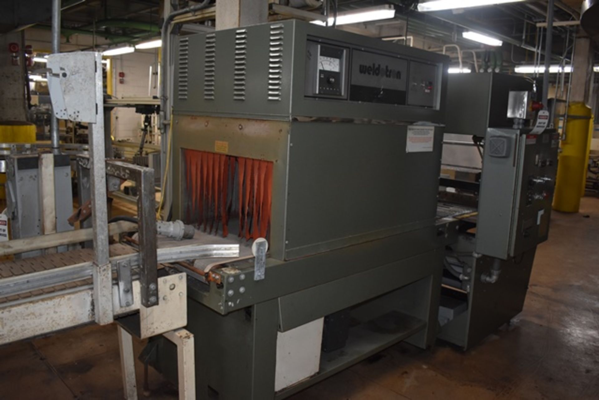 Weldotron tray wrapper, model 12080, with roller infeed table, sealing jaws, film rollers, case - Image 2 of 2