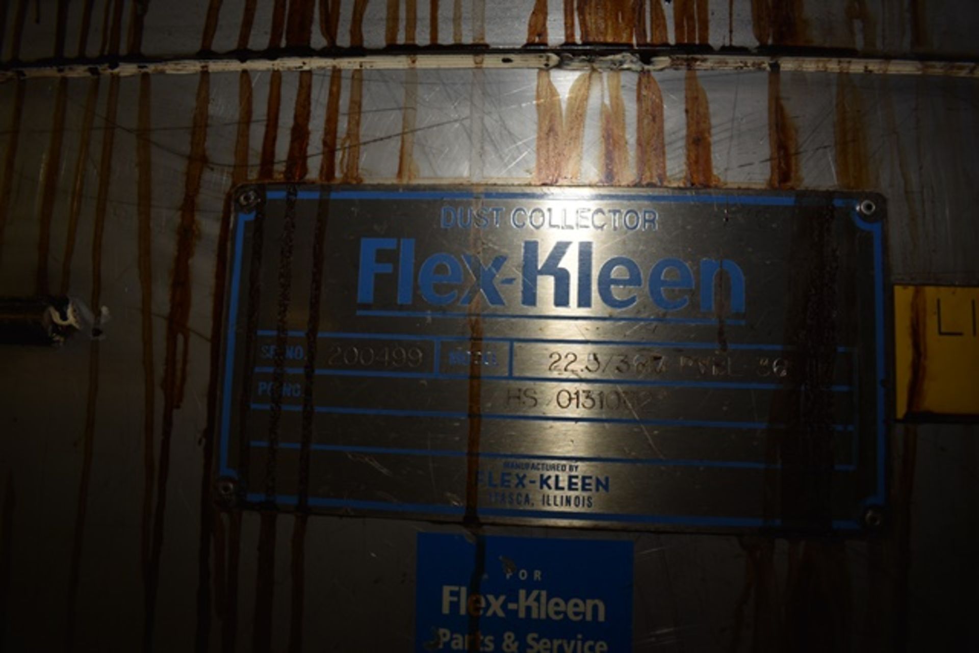 Flex Kleen dust collector, model 22.5/36M-PVBL-36 III, pulse jet cleaner, 36 pleated filters, with - Image 2 of 2