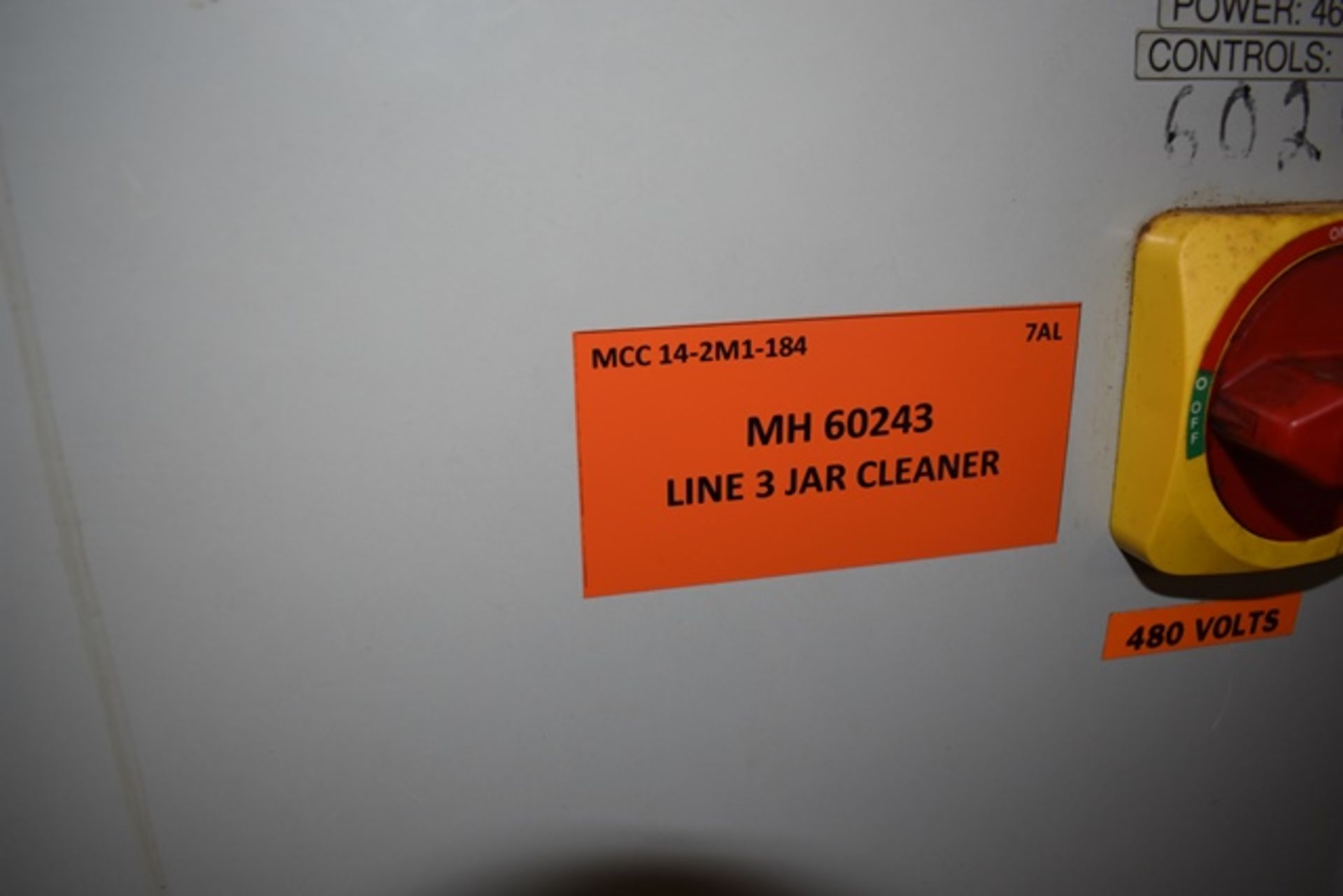 Mc Brady Engineering c line cleaner, model 600, s/n HS A691 10, 450 jars/min, air/water/sanitary - Image 4 of 4