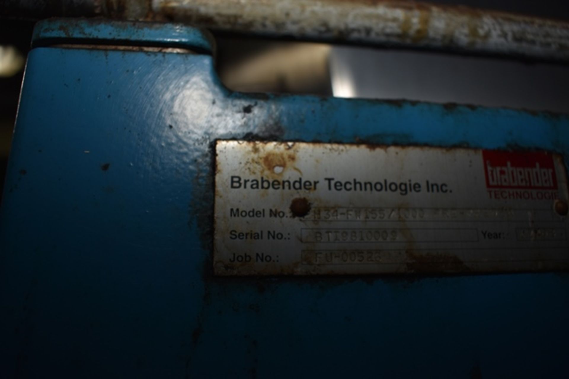 Brabender Tech pre feeder, model H34-FW155/1000, s/n BTI9810009, loss in weight pre feeder, with - Image 3 of 3