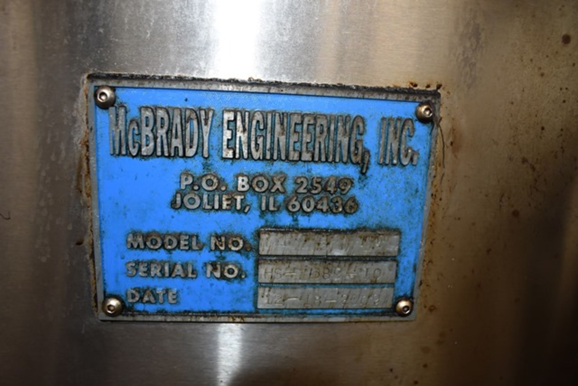 Mc Brady Engineering a line cleaner, model 600, s/n HSA681-10, 450 jars/min, air/water/sanitary - Image 3 of 3