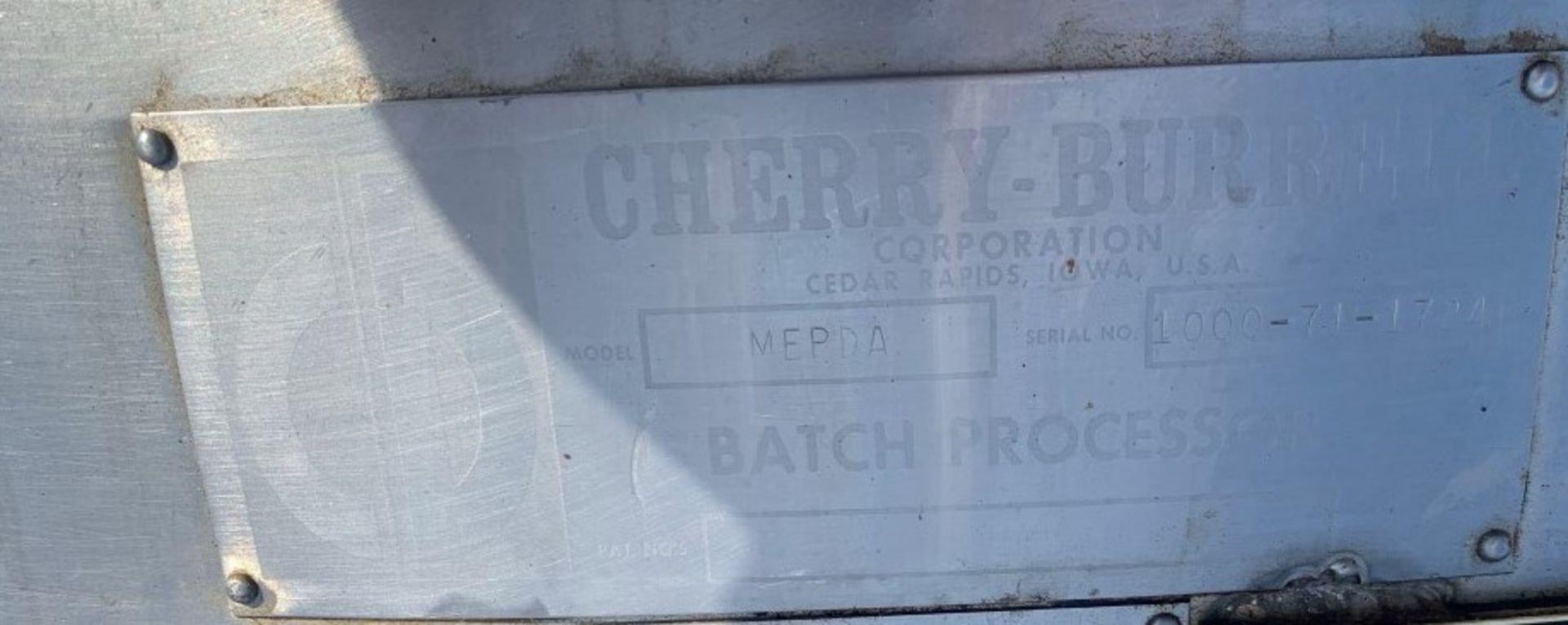 Cherry-Burrel MEPDA 930 Gallon 1 HP Agitator Process Tank - Image 9 of 19