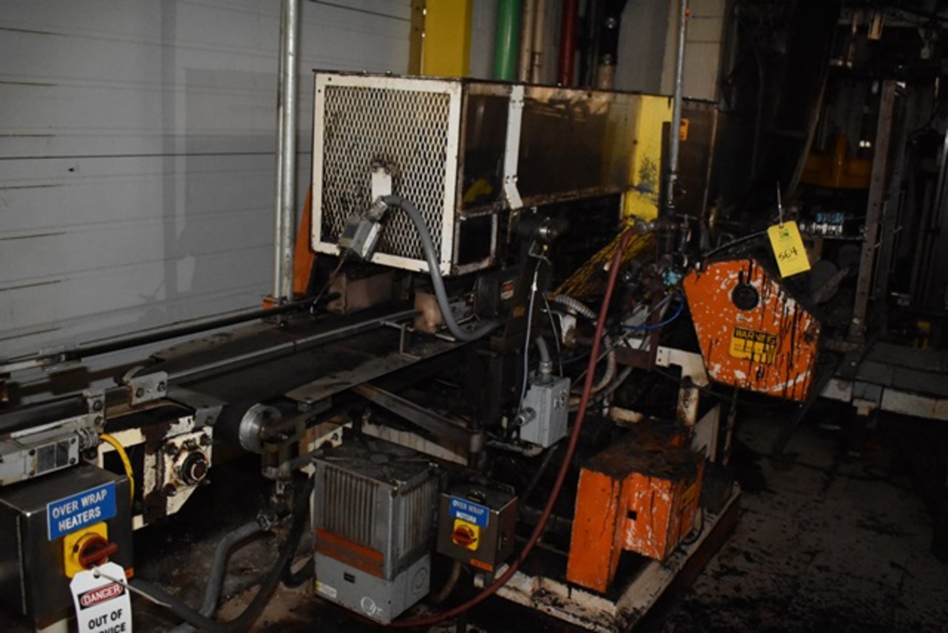 Package Machinery overwrapper, with 9'L x 8"w feed conveyor, auto height adjust, 16"W film load - Image 2 of 2
