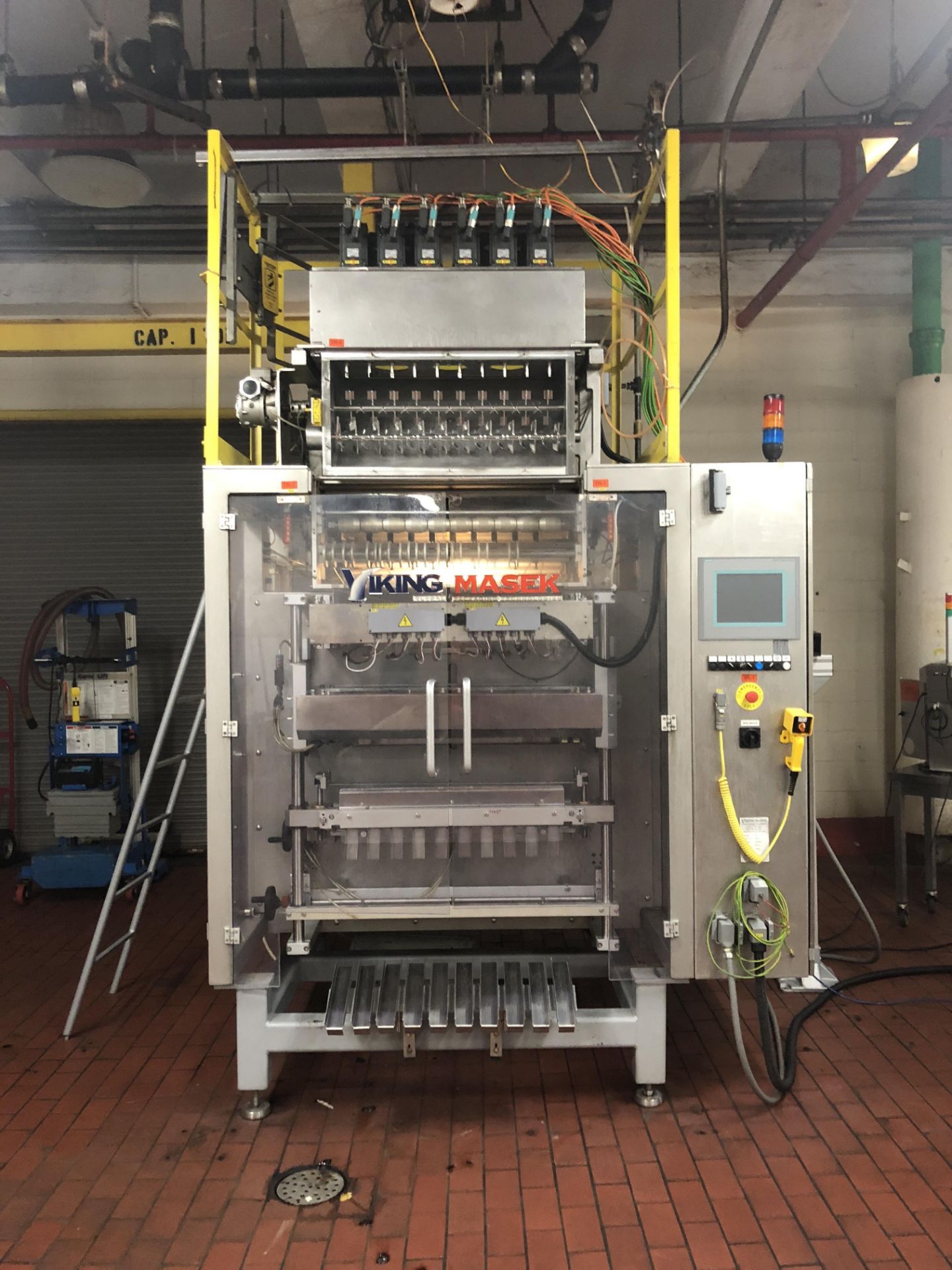 Viking Masek stick pack machine, model ST800, s/n 3241, 10 lanes, with with volumetric servo auger