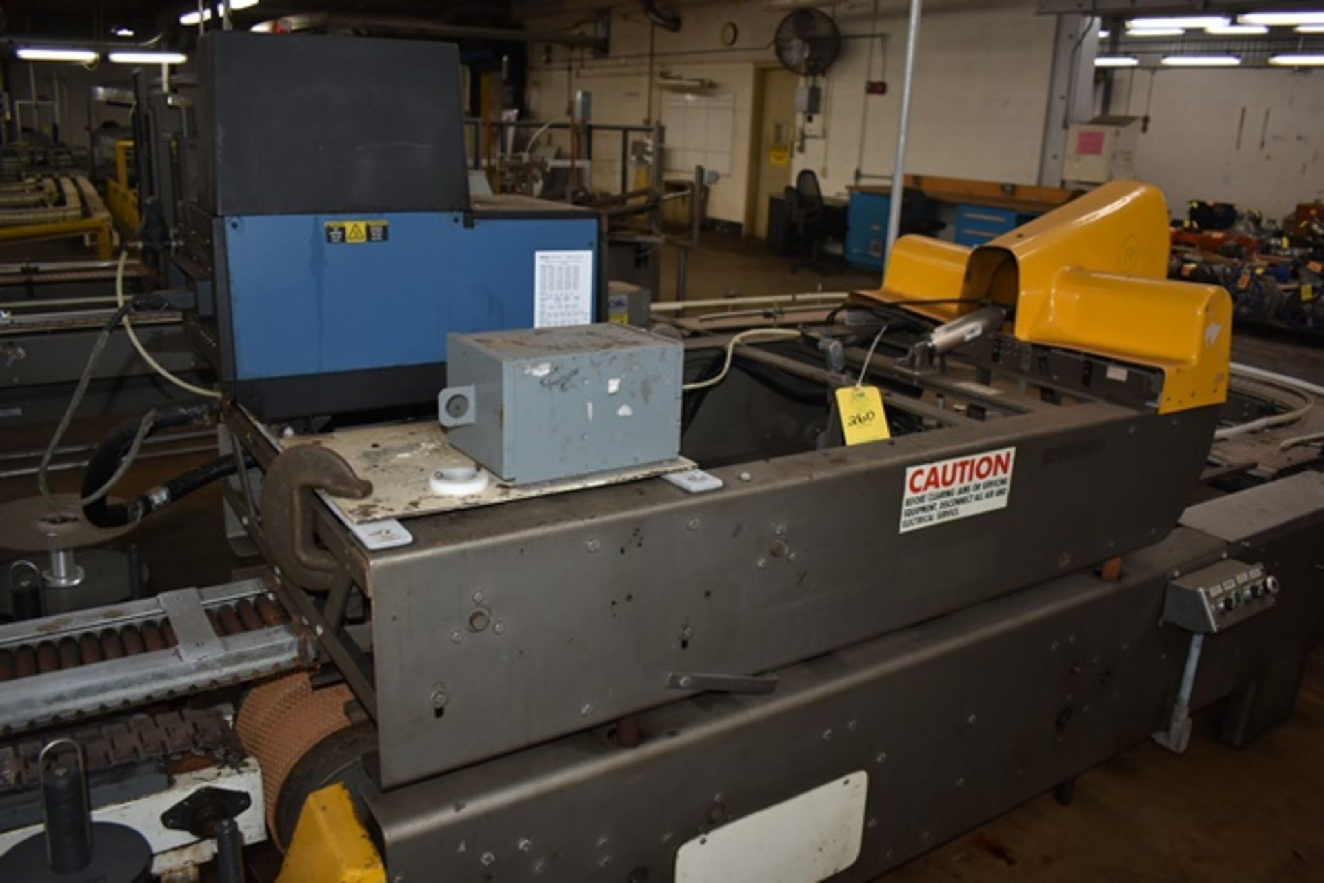 Elliot case sealer, model HMT-Mini, s/n 95-10-2, full case sealer, with 112" total L feed belt,