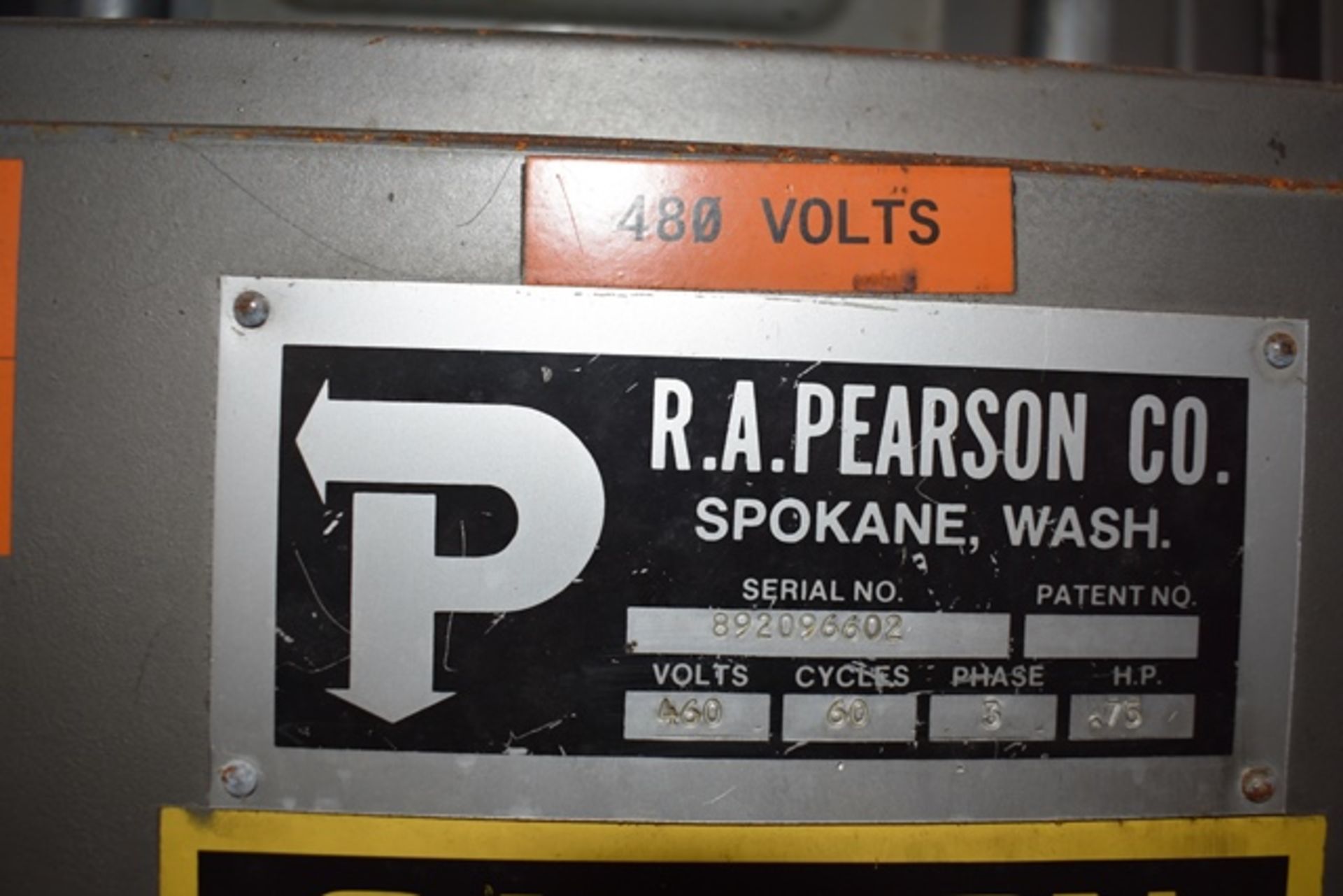 RA Pearson case erector, s/n 892096602, 0.75hp, 460V, 3ph/60hz, with Nordson /Valcomelton hotmelt - Image 2 of 2