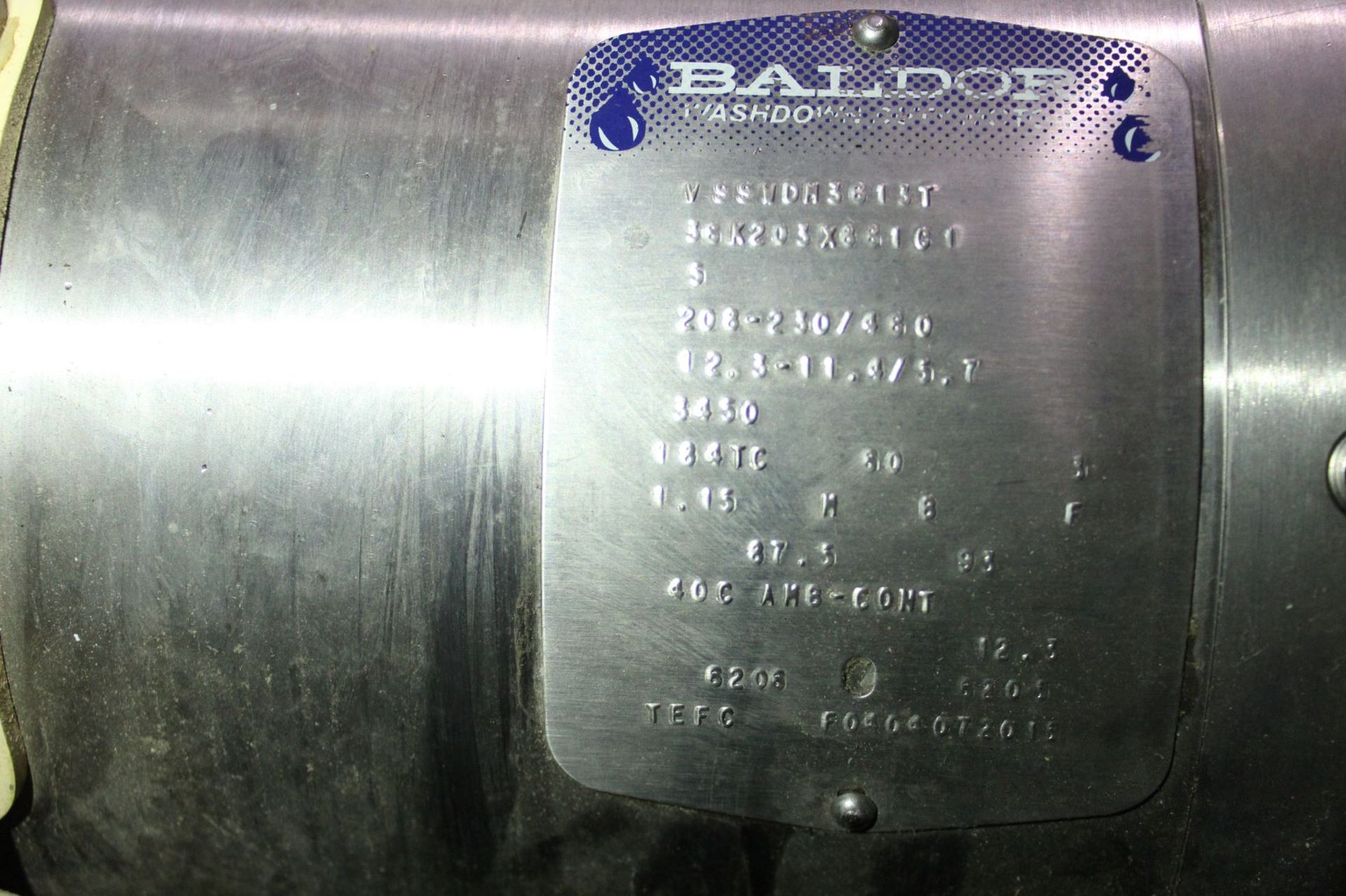 Baldor Washdown Duty Motor, Model# vsswdm3613t - Bild 3 aus 6
