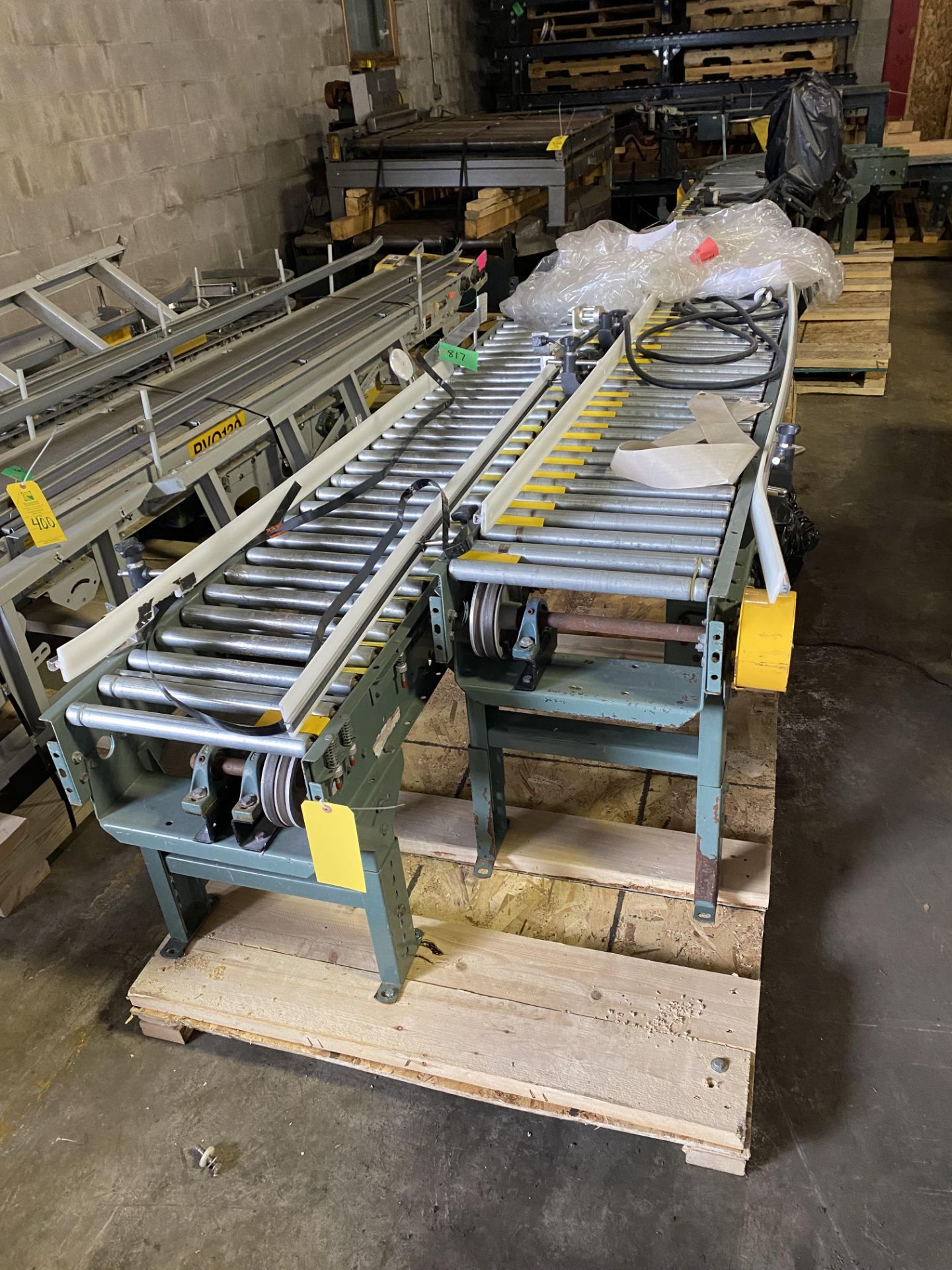 5 Pallets of Hytrol Green Conveyors, (2) 16'' x 113'', (1) 16'' x 102'' W/ 90 Turn, Located in Ottaw