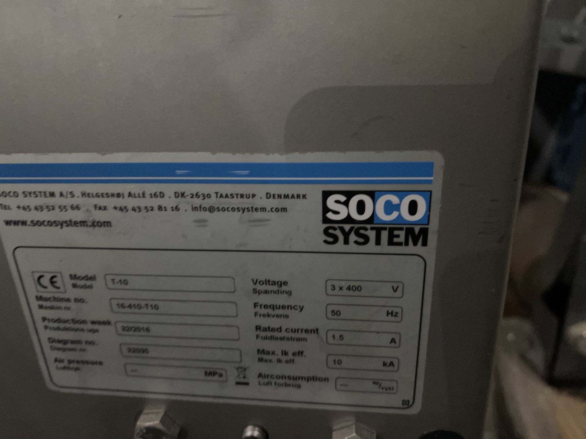 Soco Systems Case Packer, Model #T-10, S/N #16-410-T10, Dom 2016, Located in Ottawa, OH - Image 3 of 5