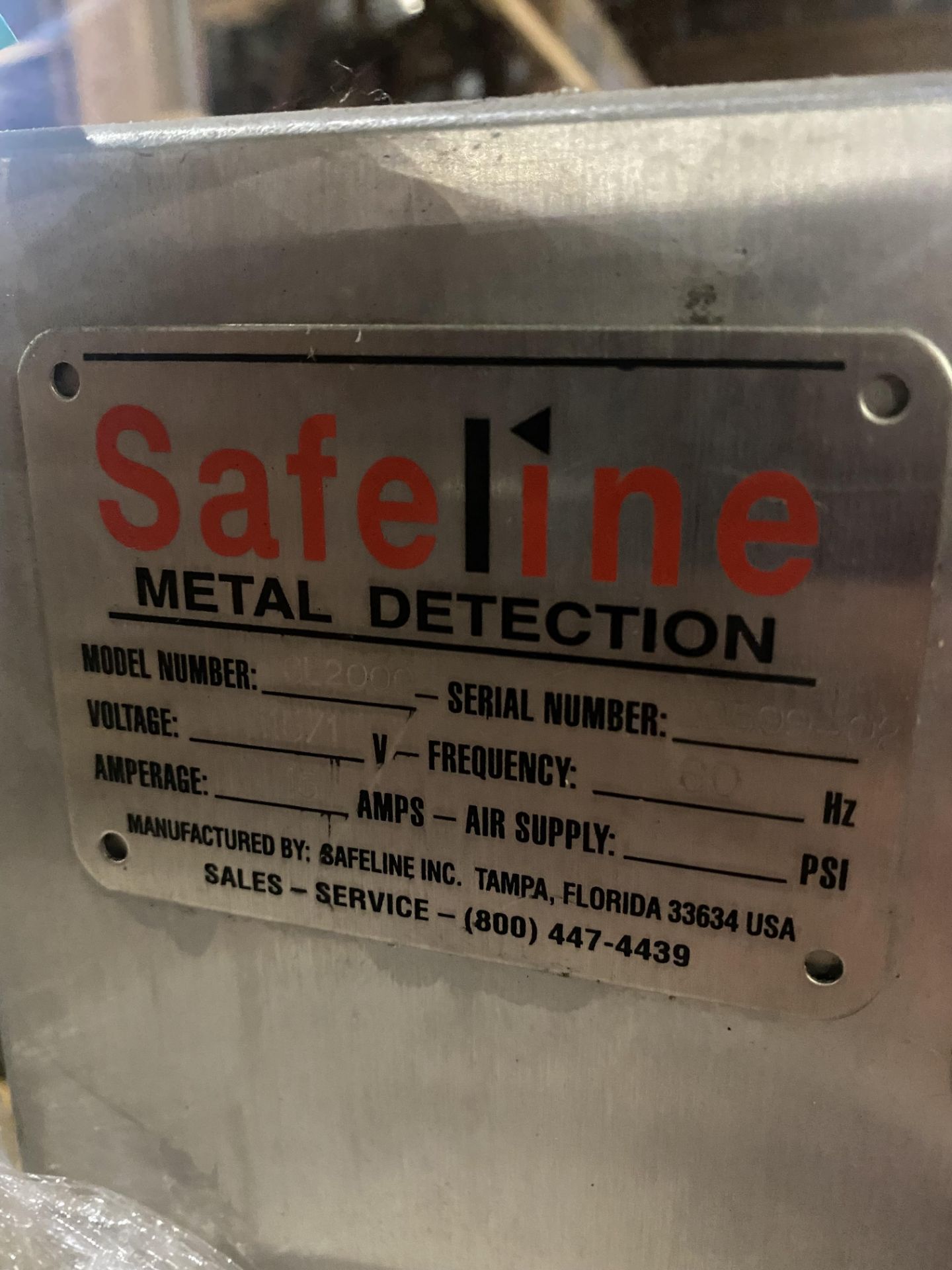 Safeline Metal Detector, Located in Ottawa, OH - Image 2 of 9