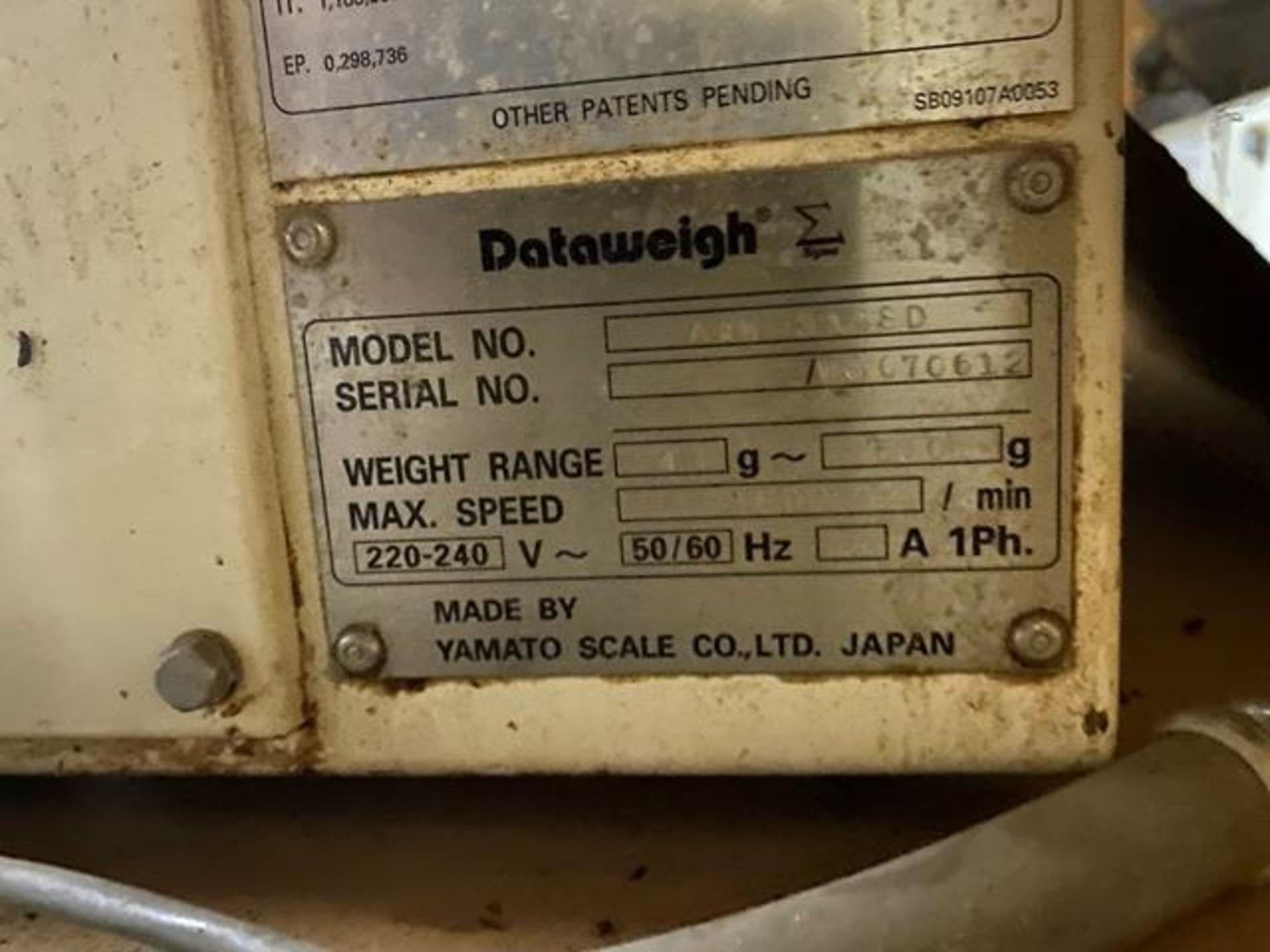 Yamato Dataweigh Scale, Model #ADW-311SD, S/N #W3070612, Weight Range 4g - 500g, Located in Deshler, - Image 2 of 7