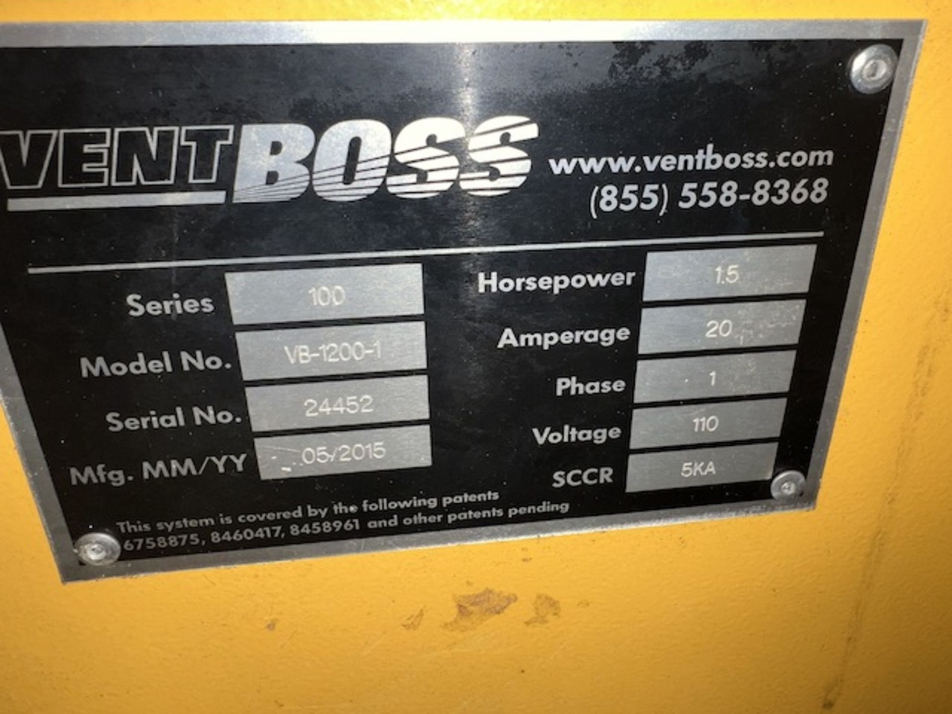 Vent Boss Vacuum, Model #VB-1200-1, Series 100, Located in Ottawa, OH - Image 4 of 4