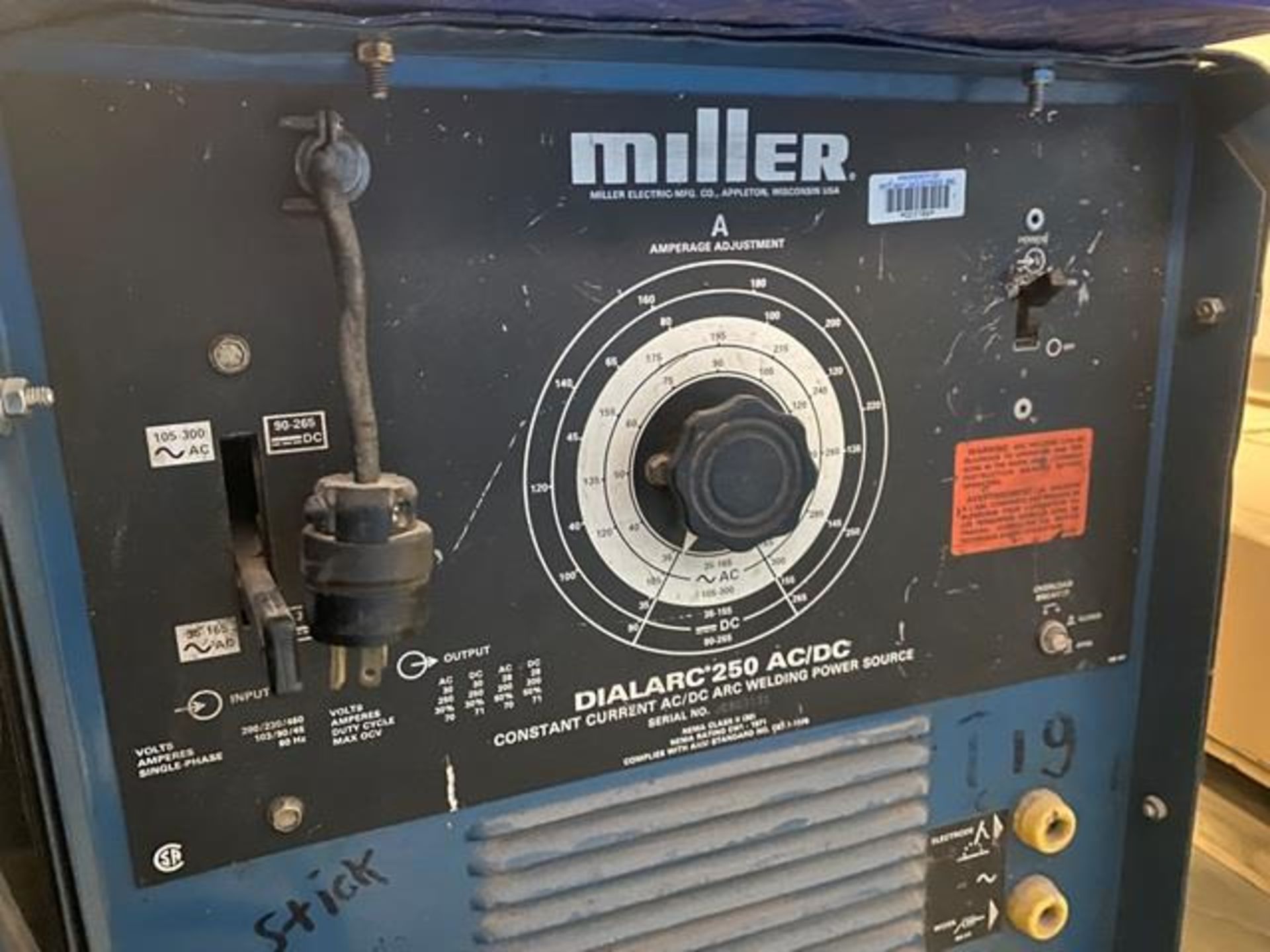 Miller Dialarc 250 AC/DC Welder, Located in Lakeville, MN - Image 3 of 3