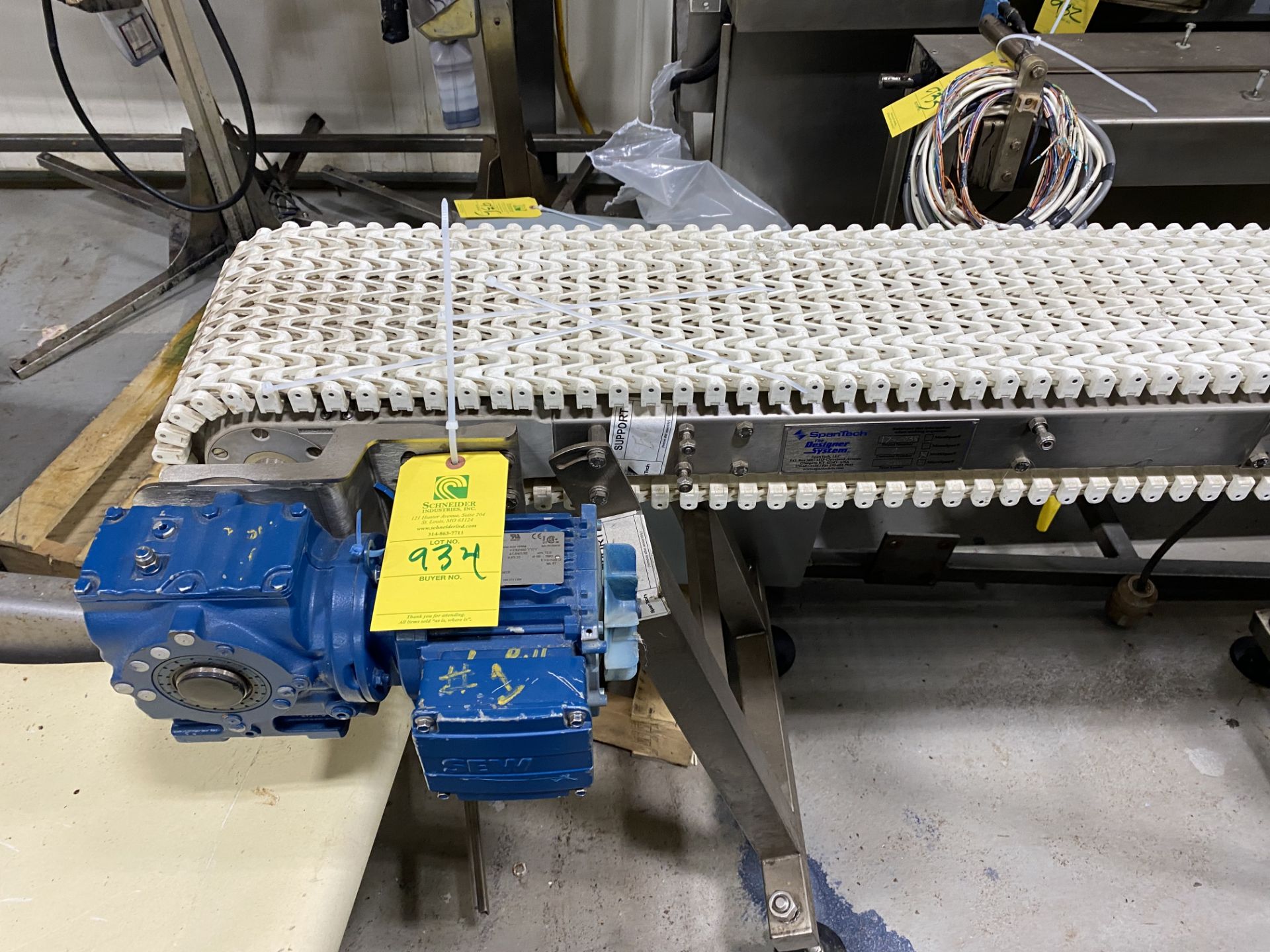 SpanTech Plastic Conveyor, W/ SS Frame, 8'' W x 18' L, Located in London, KY - Image 2 of 3