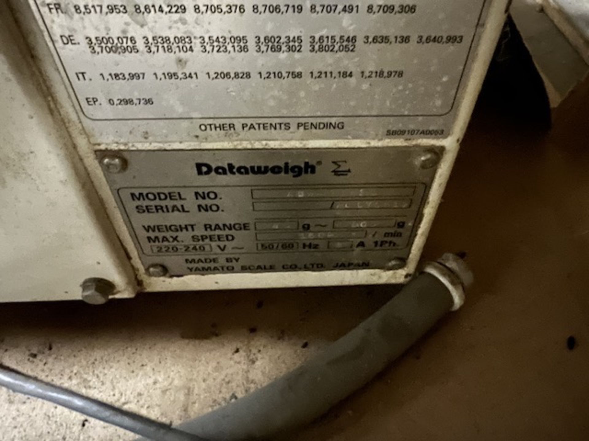 Yamato Dataweigh Scale, Model #ADW-311SD, S/N #W3070612, Weight Range 4g - 500g, Located in Deshler, - Image 7 of 7