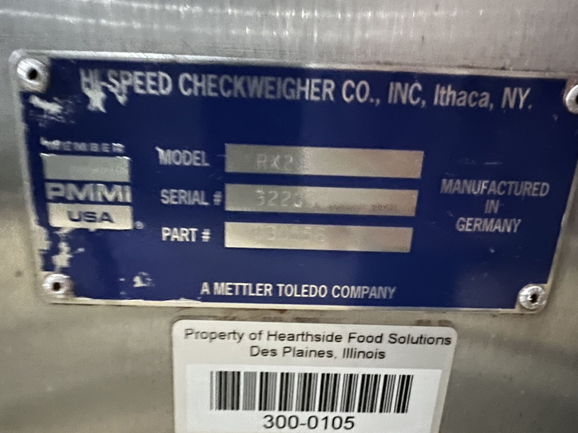 Mettler Toledo Hi-Speed Checkweigher, Model #RX2, S/N #822088, Located in Ottawa, OH - Image 7 of 7