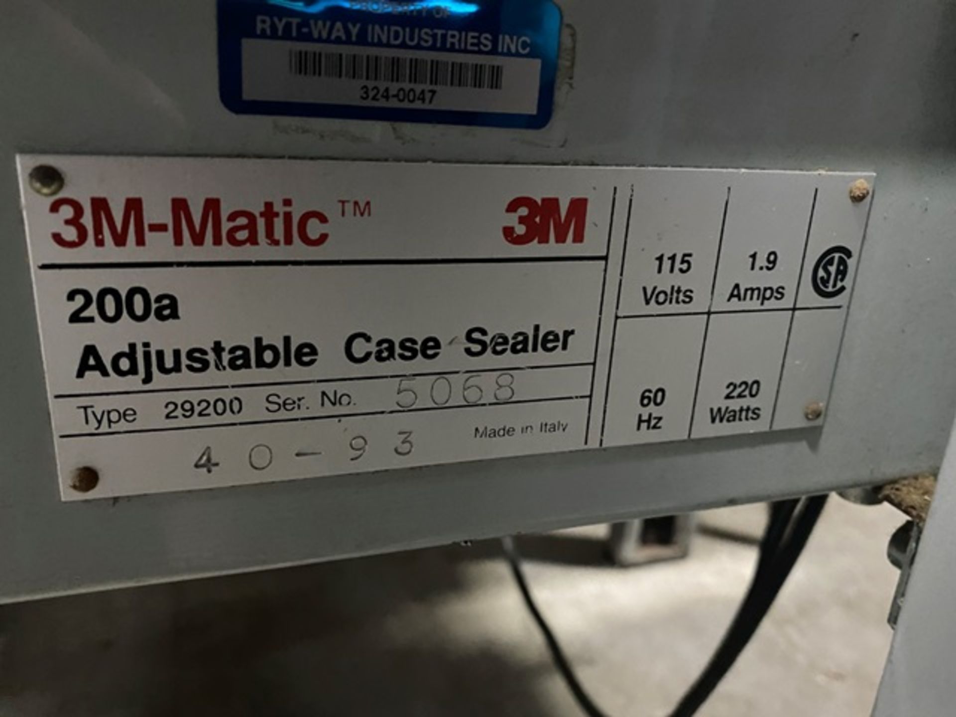 3M-Matic 200A Adjustable Case Sealer, Model #29200, S/N #5068, Located in Lakeville, MN - Image 5 of 5