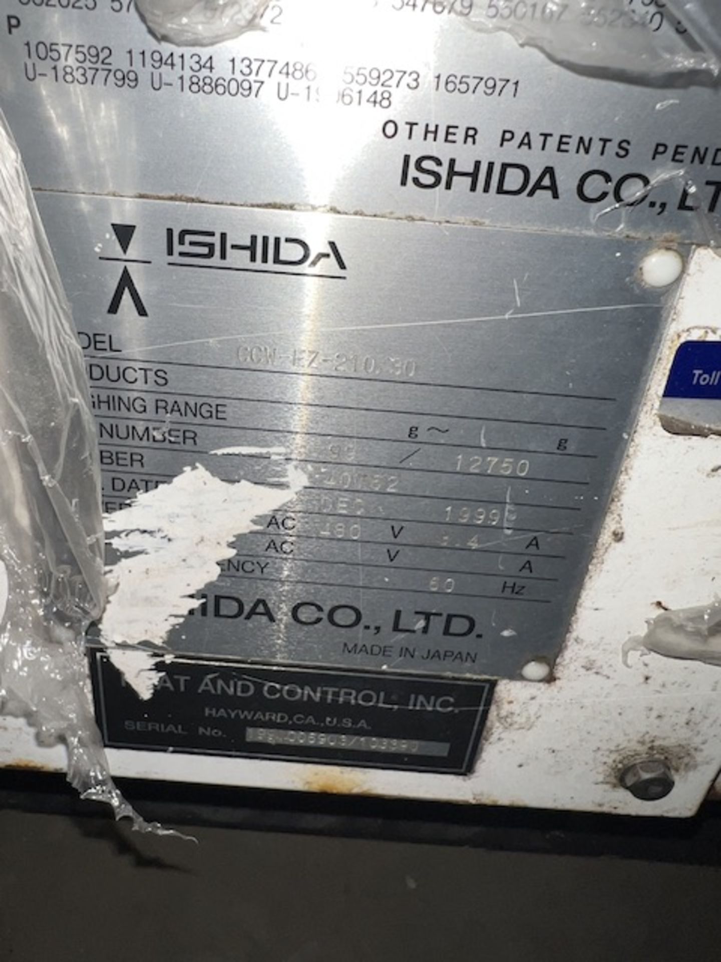 Ishida Scale, Model #CCW-EZ-210/30, Located in Ottawa, OH - Image 2 of 2