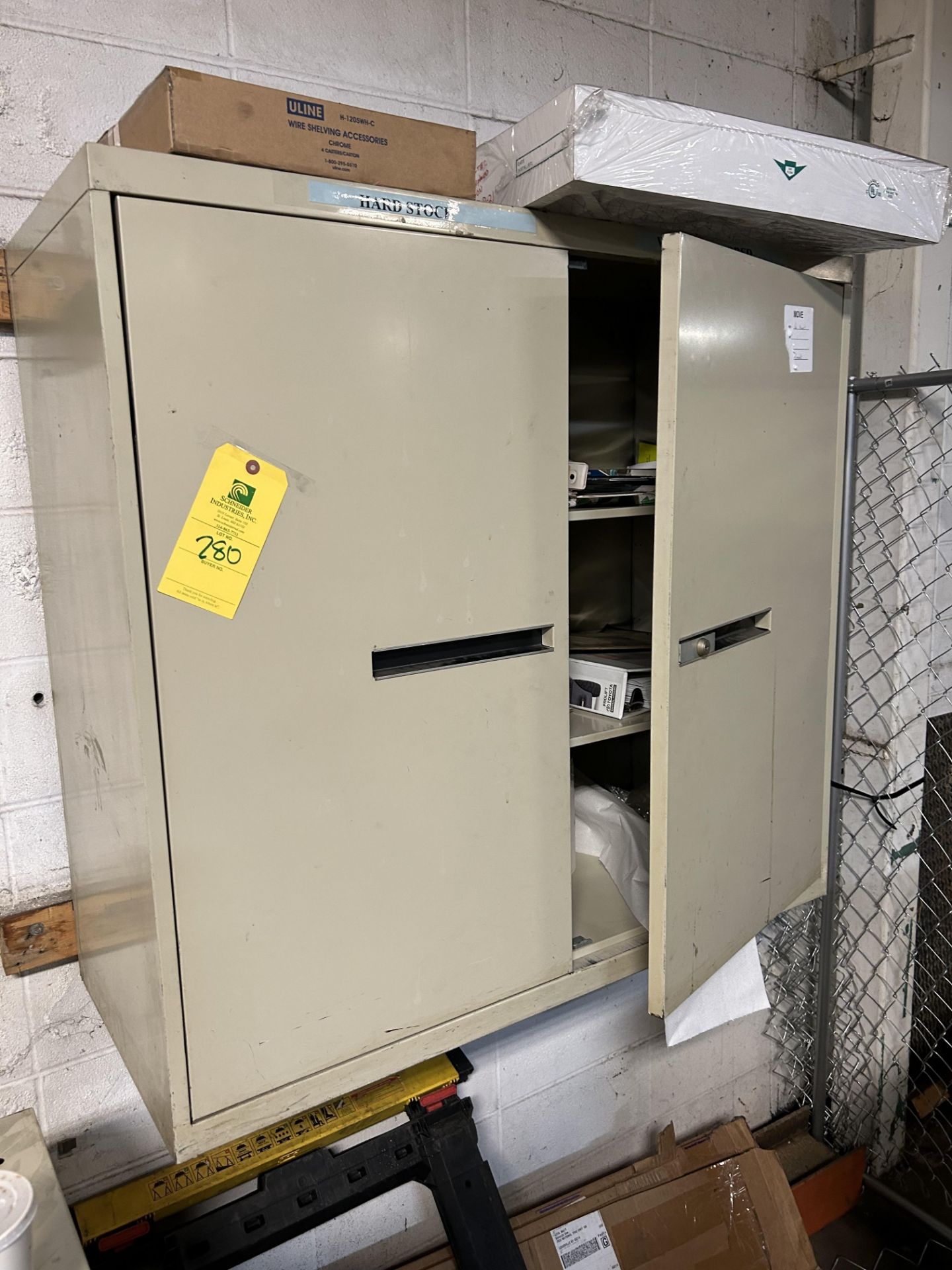 Beige Storage Cabinet, 18'' x 39'' x 42'' (No Contents), Rigging/Loading Fee: $40