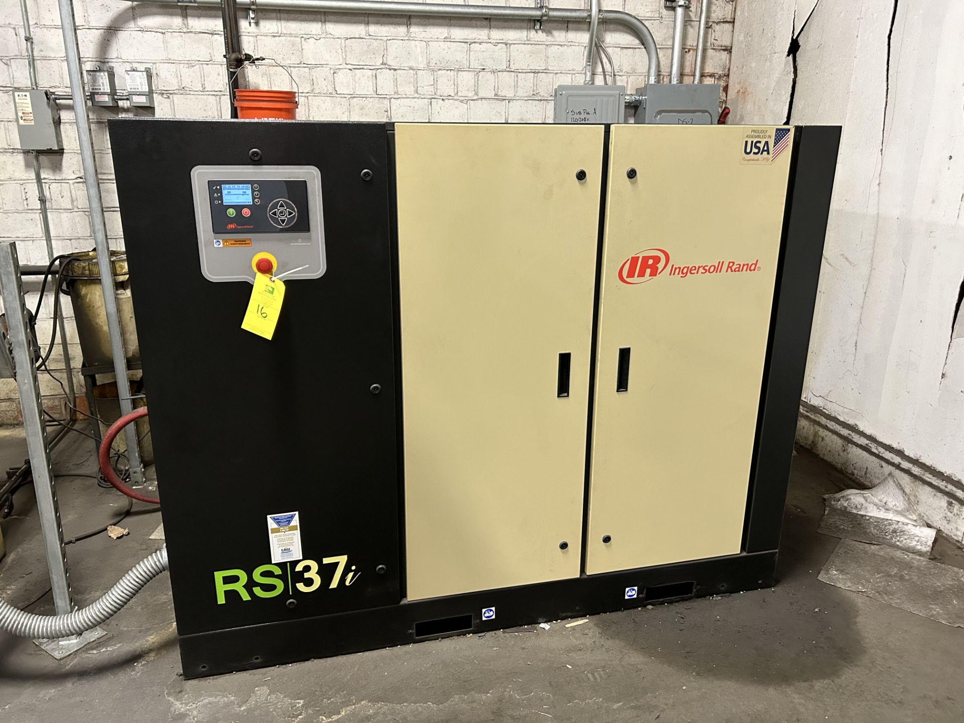 Ingersol Rand Air Compressor, Model #RS37i-A125, S/N #CBV661894, DOM 2019
