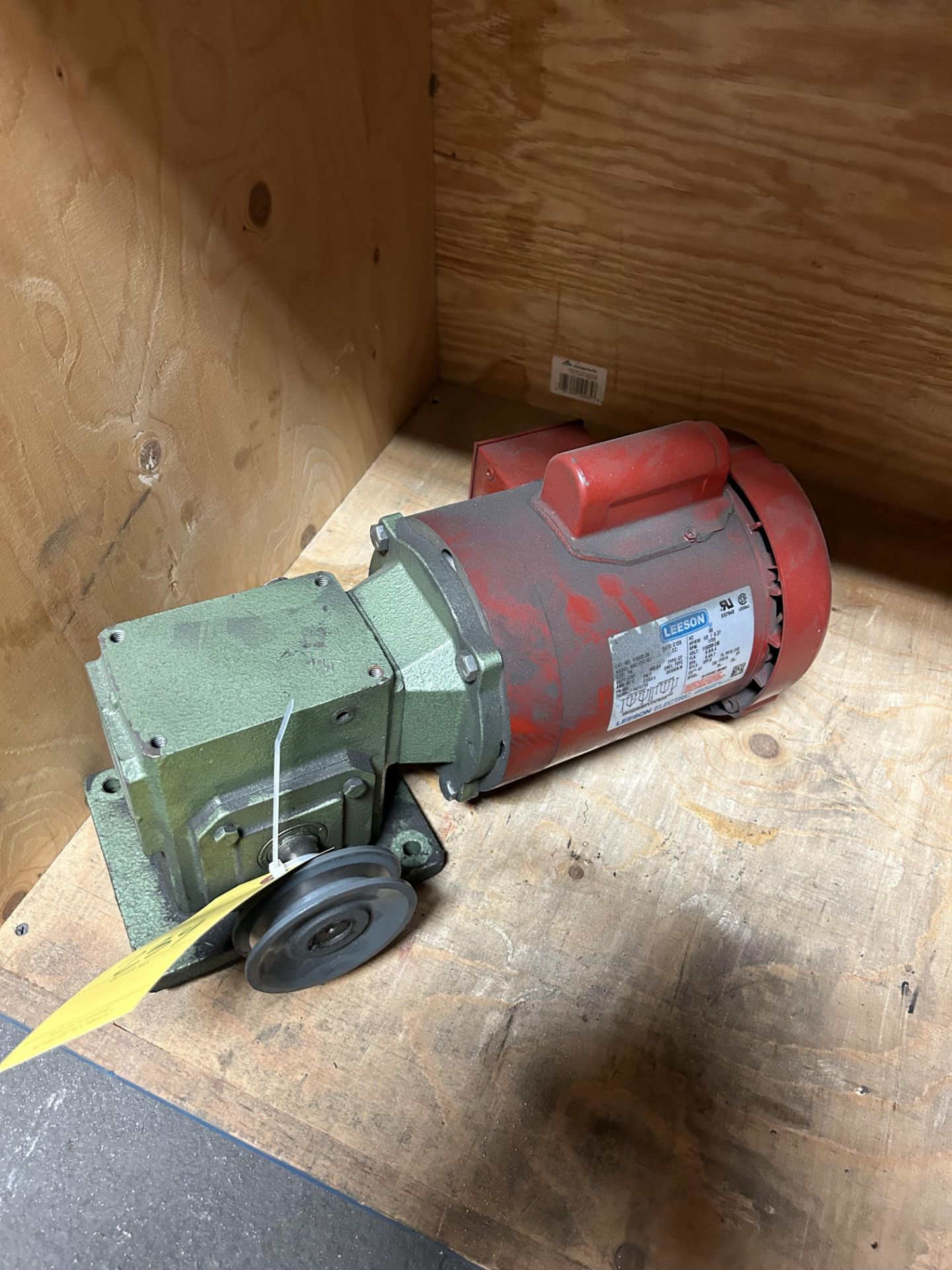 Leeson 1/2 HP Motor with Gear Reducer, Rigging/Loading Fee: $10