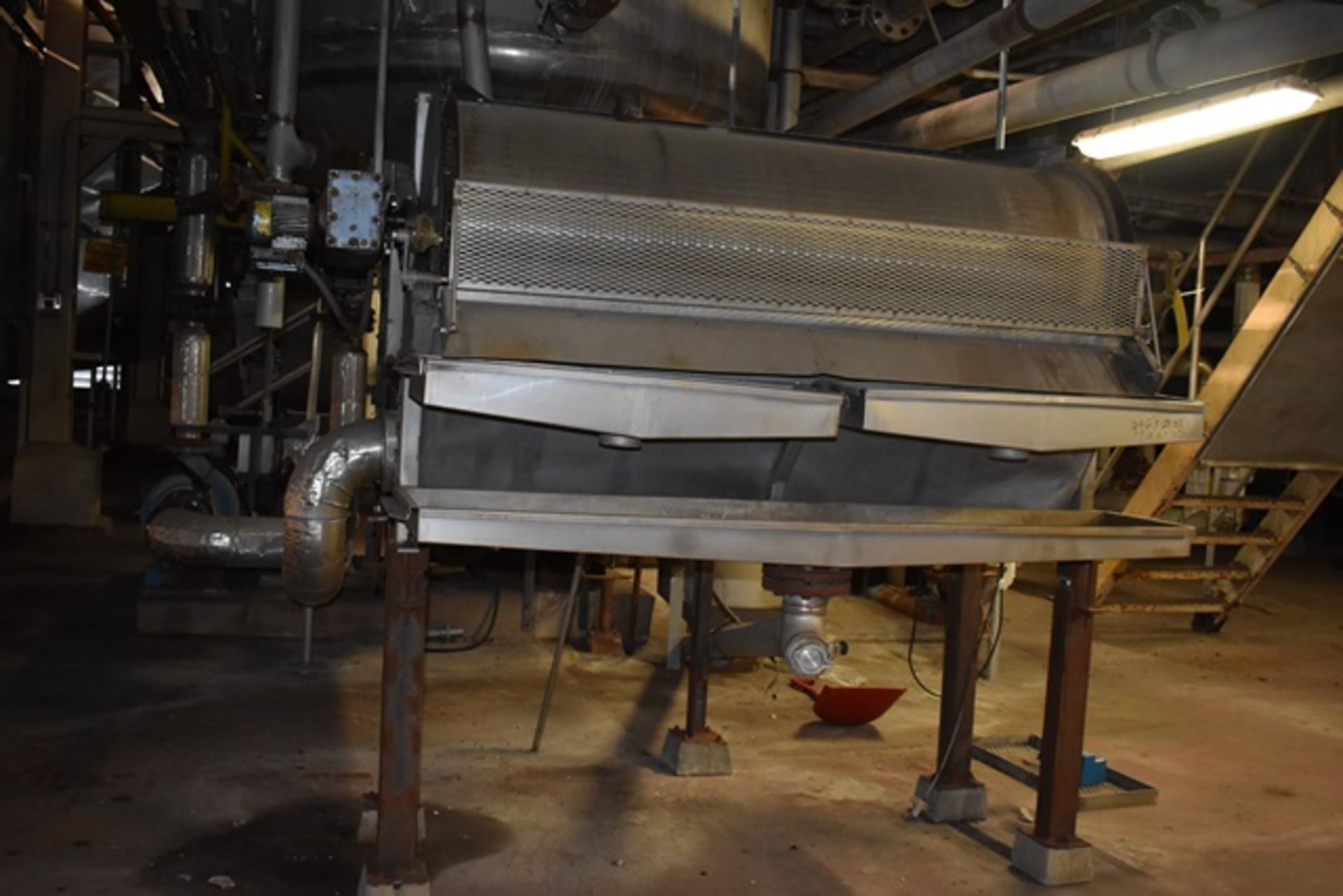 Bauer rotostrainer, stainless, 25"dia rotary screen separator, x 6'L, drift pan, gear motor, - Image 2 of 2