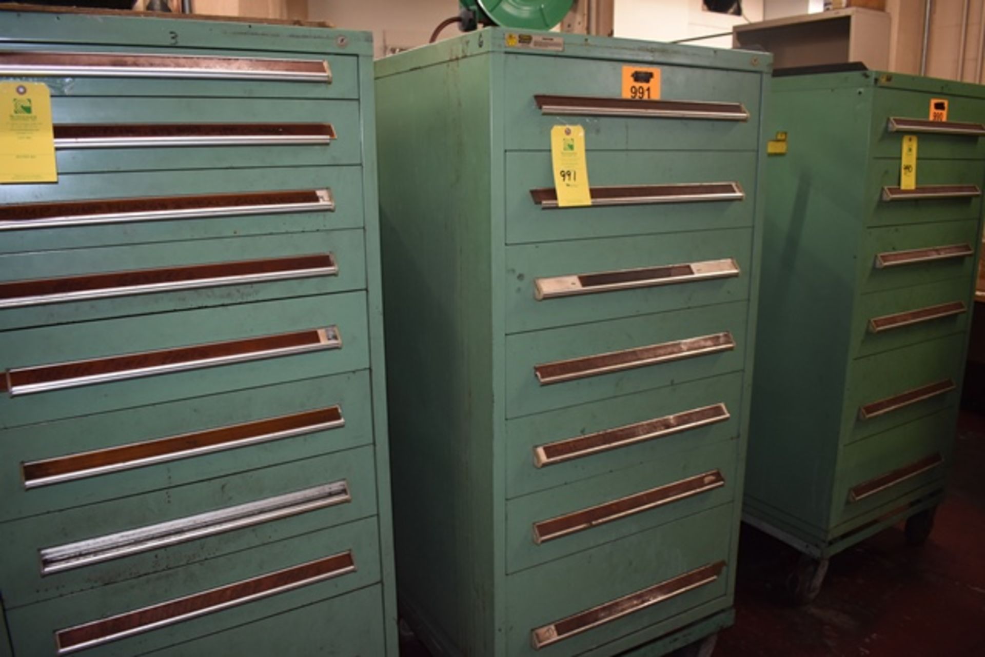 Stanley Vidmar parts cabinet, 7-drawer, mobile