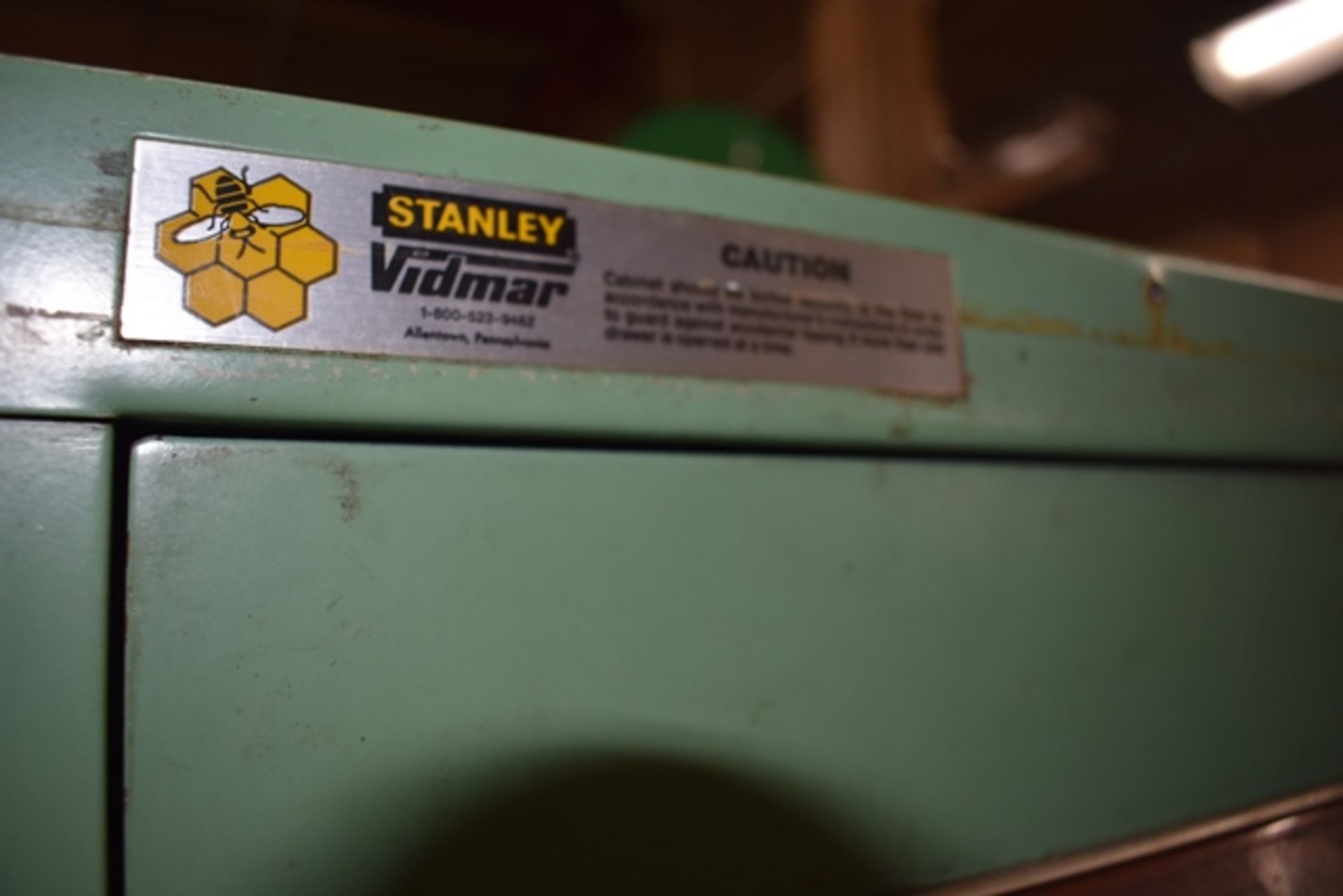 Stanley Vidmar parts cabinet, 7-drawer, mobile - Image 2 of 2