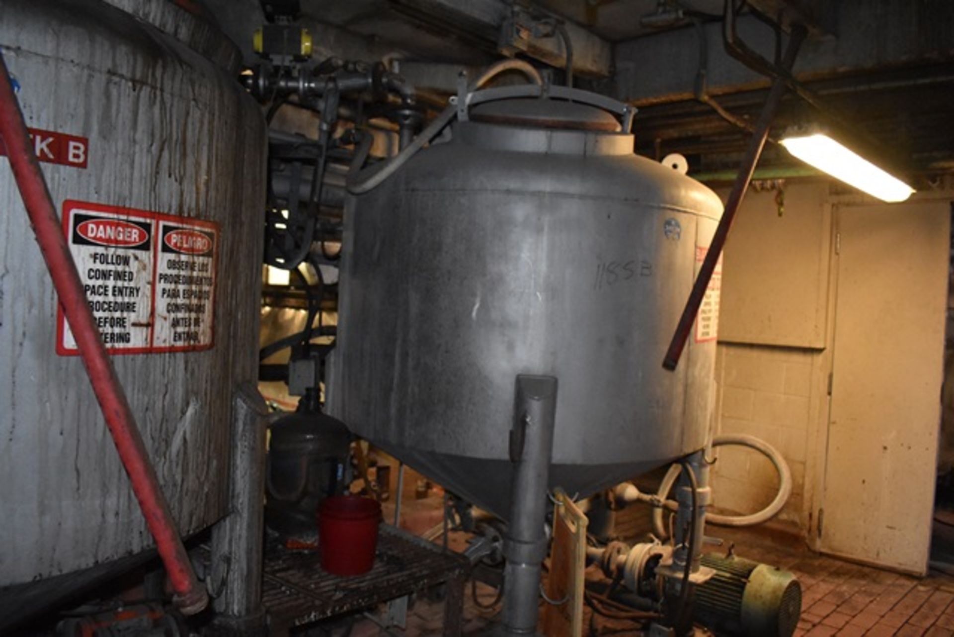 (1) APV SS Concentrate tanks, approx unit no. batch tank A, B & Concentrate Tank, approx 6'd