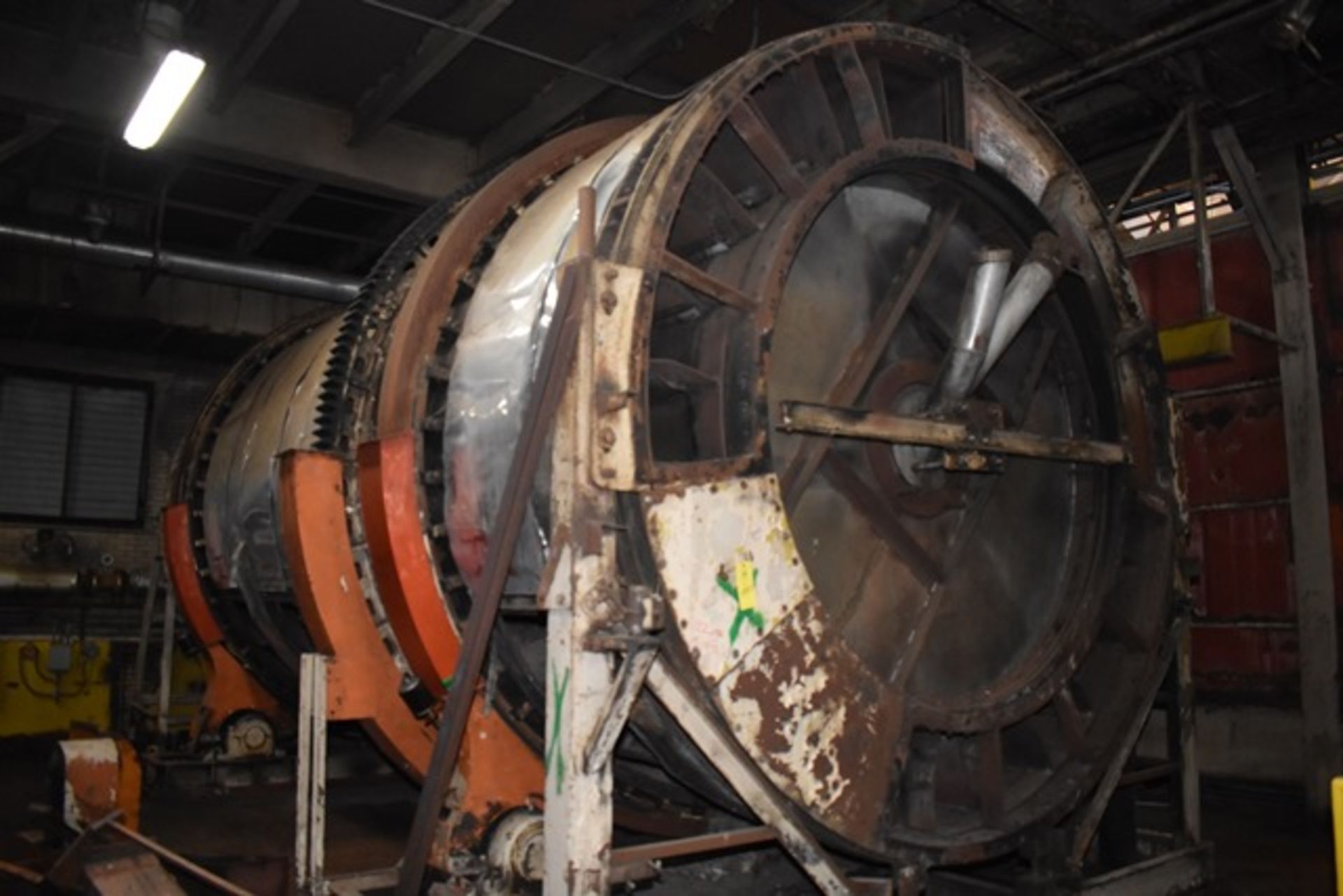 (3) Link belt Rotary Dryers, approx 14'dia x 22'L roto shell, with discharge air lock, associated
